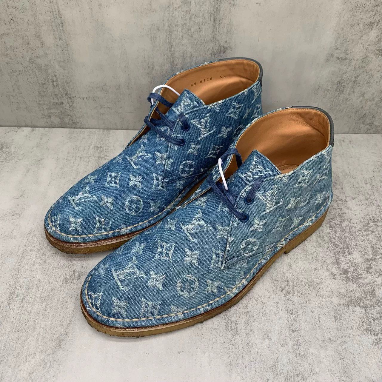 Louis Vuitton LV blue monogram all over boots 5.5US 95new Size US 5.5 / IT 35.5 - 1 Thumbnail