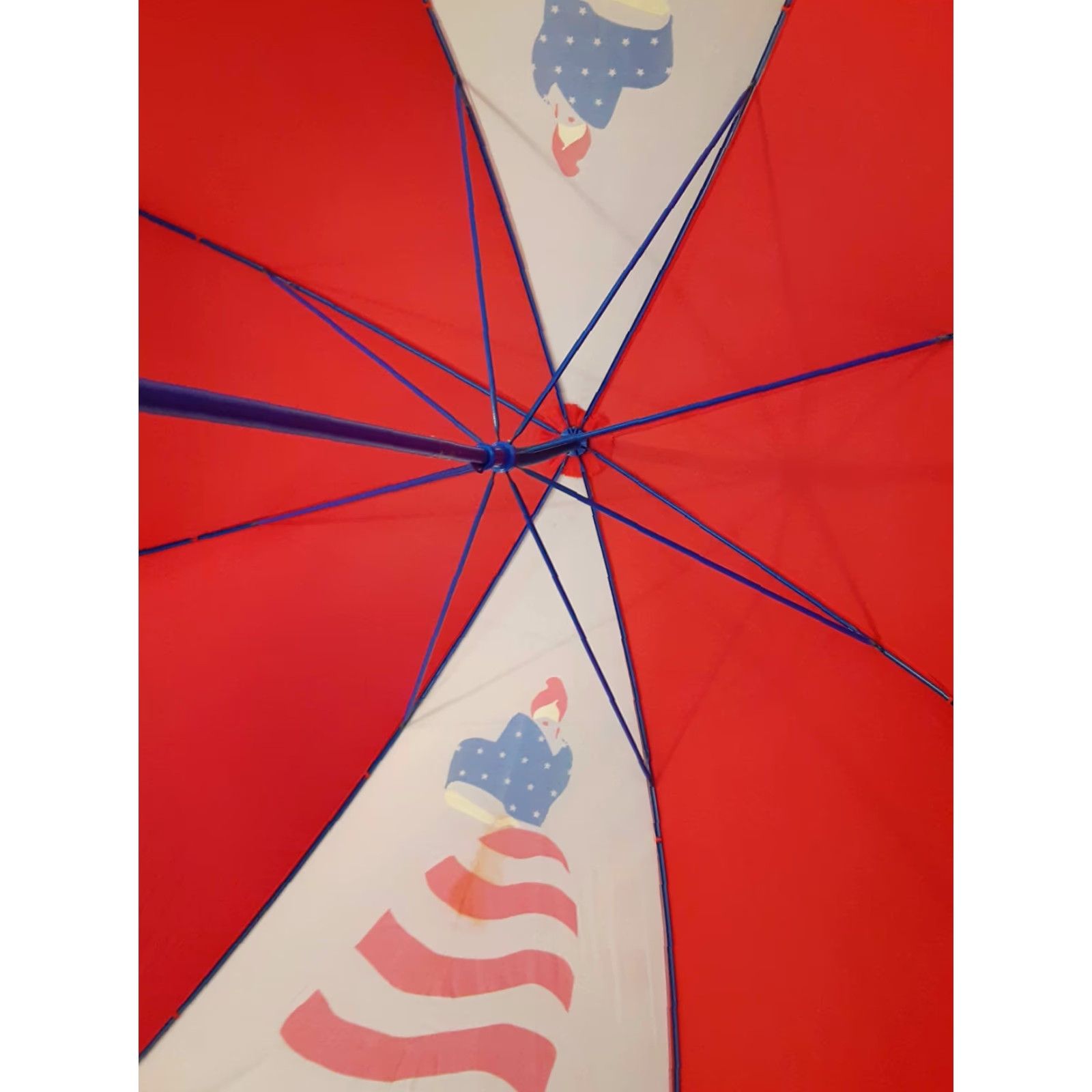 Vintage VINTAGE Estee Lauder Umbrella Women Windproof Fashion Red White Blue 3ft Long 3ft Diameter Size ONE SIZE - 7 Thumbnail