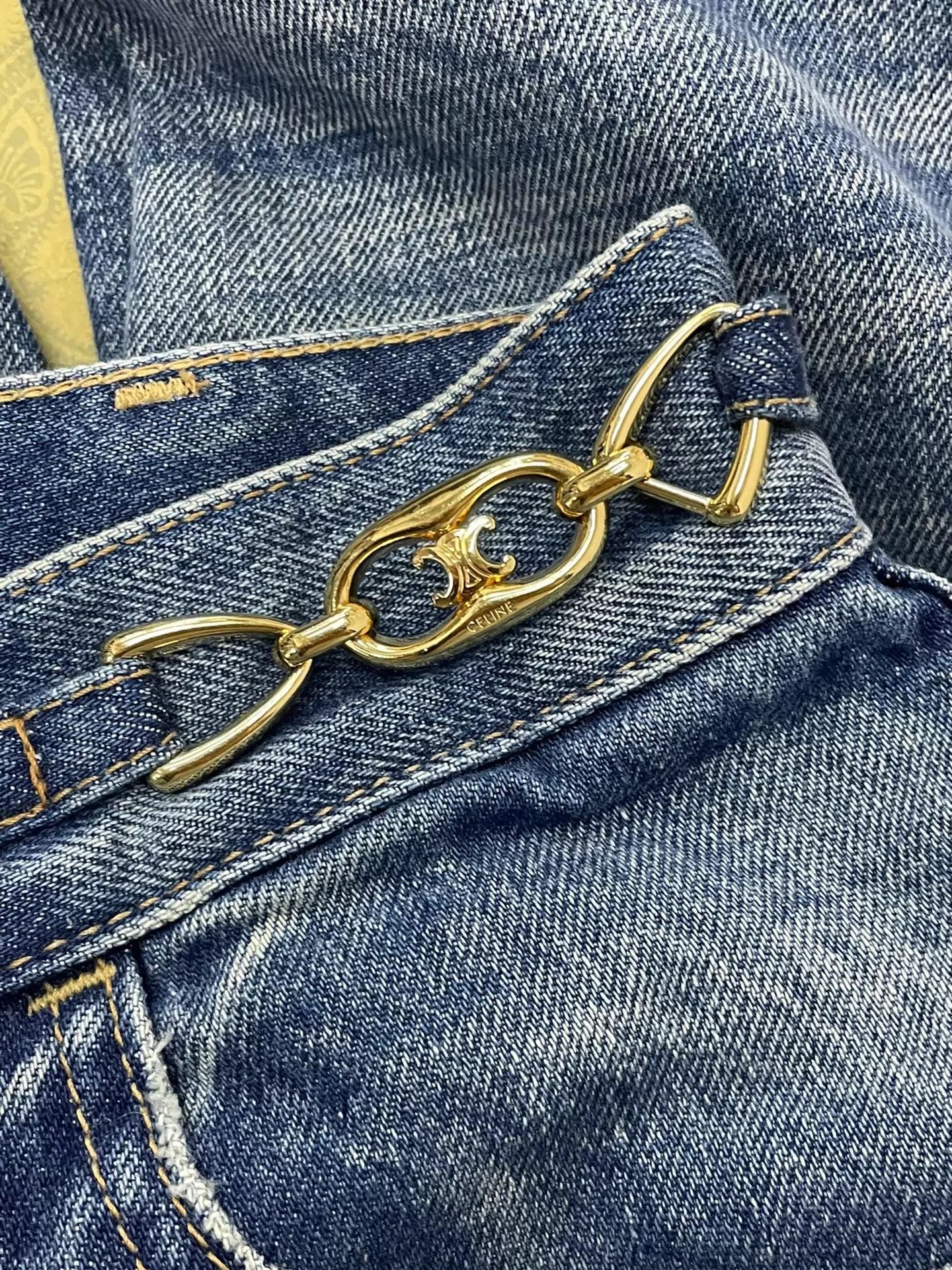Celine Celine Dylan Triomphe Chain Jeans 27 Classic Fit Size 27" / US 4 / IT 40 - 2 Thumbnail