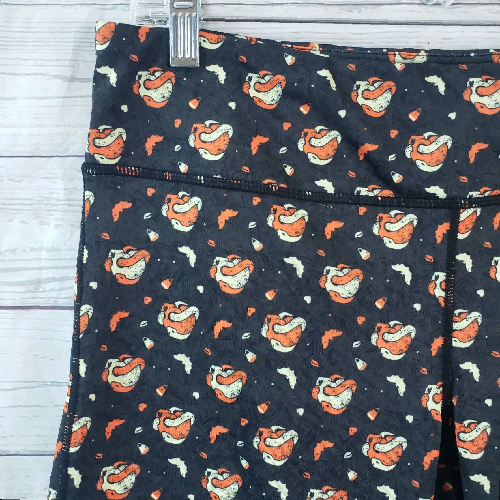 Vintage IAB Womens No Ride Activewear Shorts XL Black Orange Skull 5" Inseam Size 40" / US 18 - 2 Thumbnail