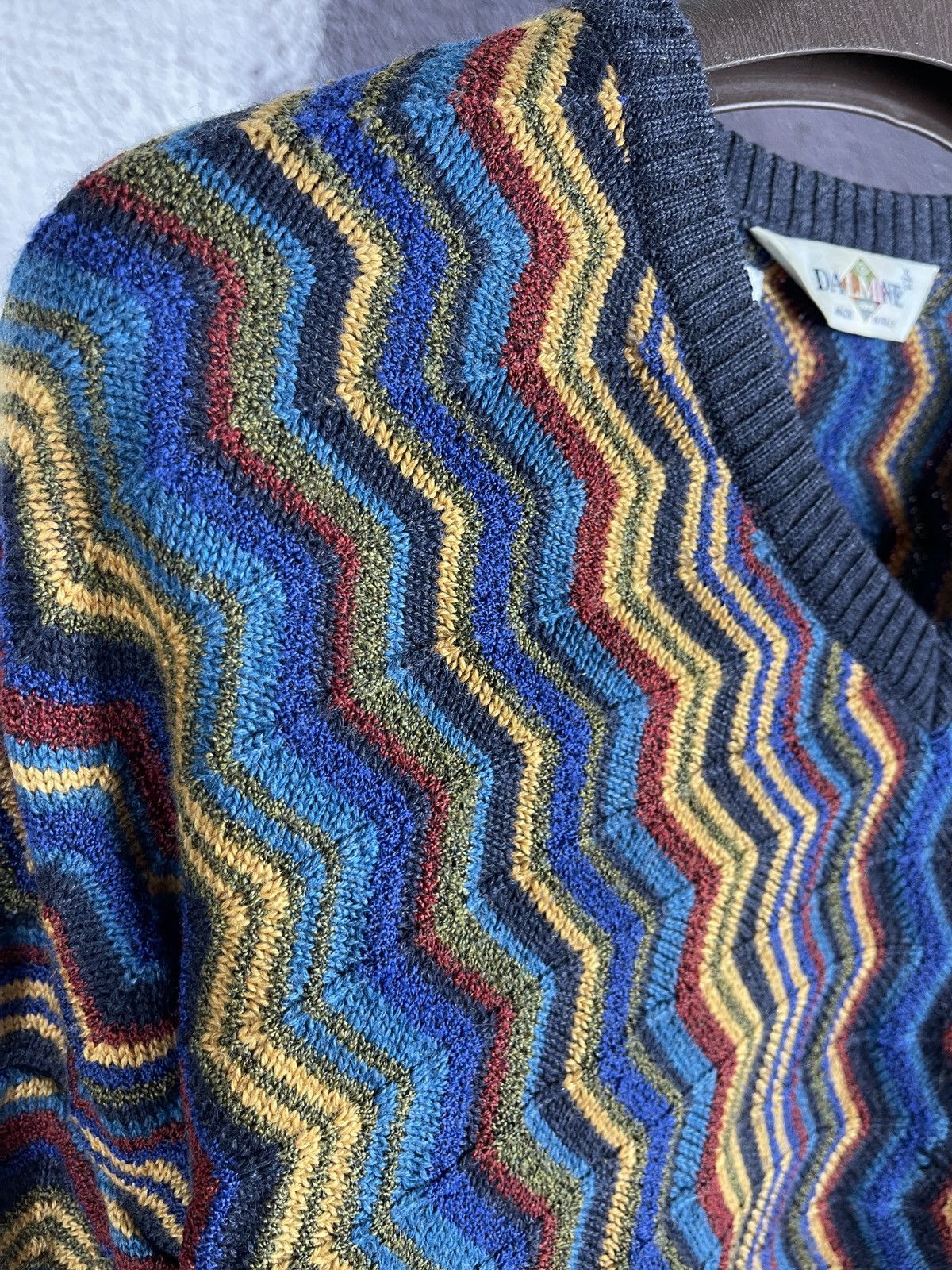 Dalmine Dalmine vintage cable knit coloured sweater coogi style wool Size US XL / EU 56 / 4 - 8 Thumbnail