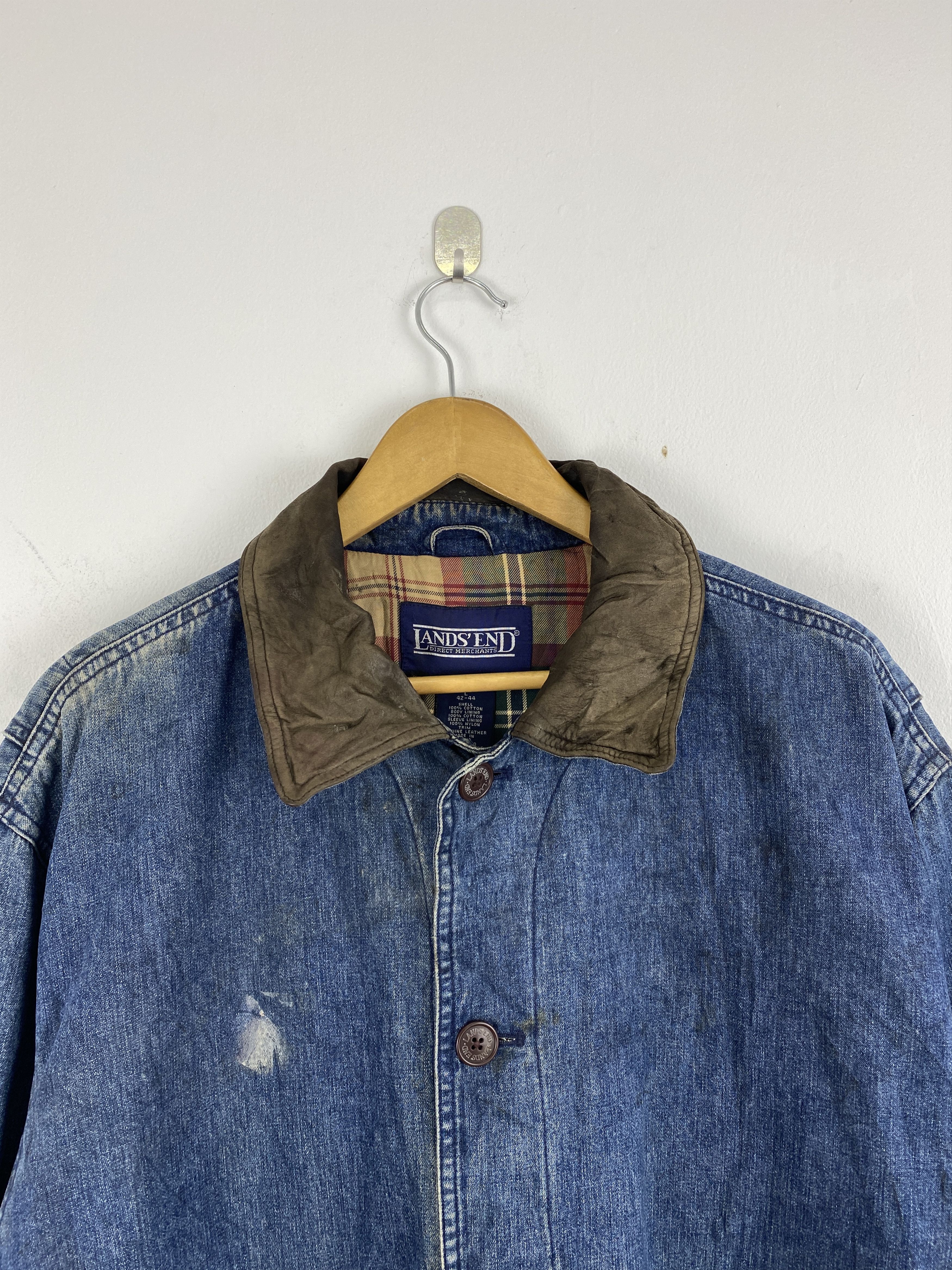 Lands' End Vintage Lands End Denim Jacket jacket J2011 Size US L / EU 52-54 / 3 - 2 Thumbnail