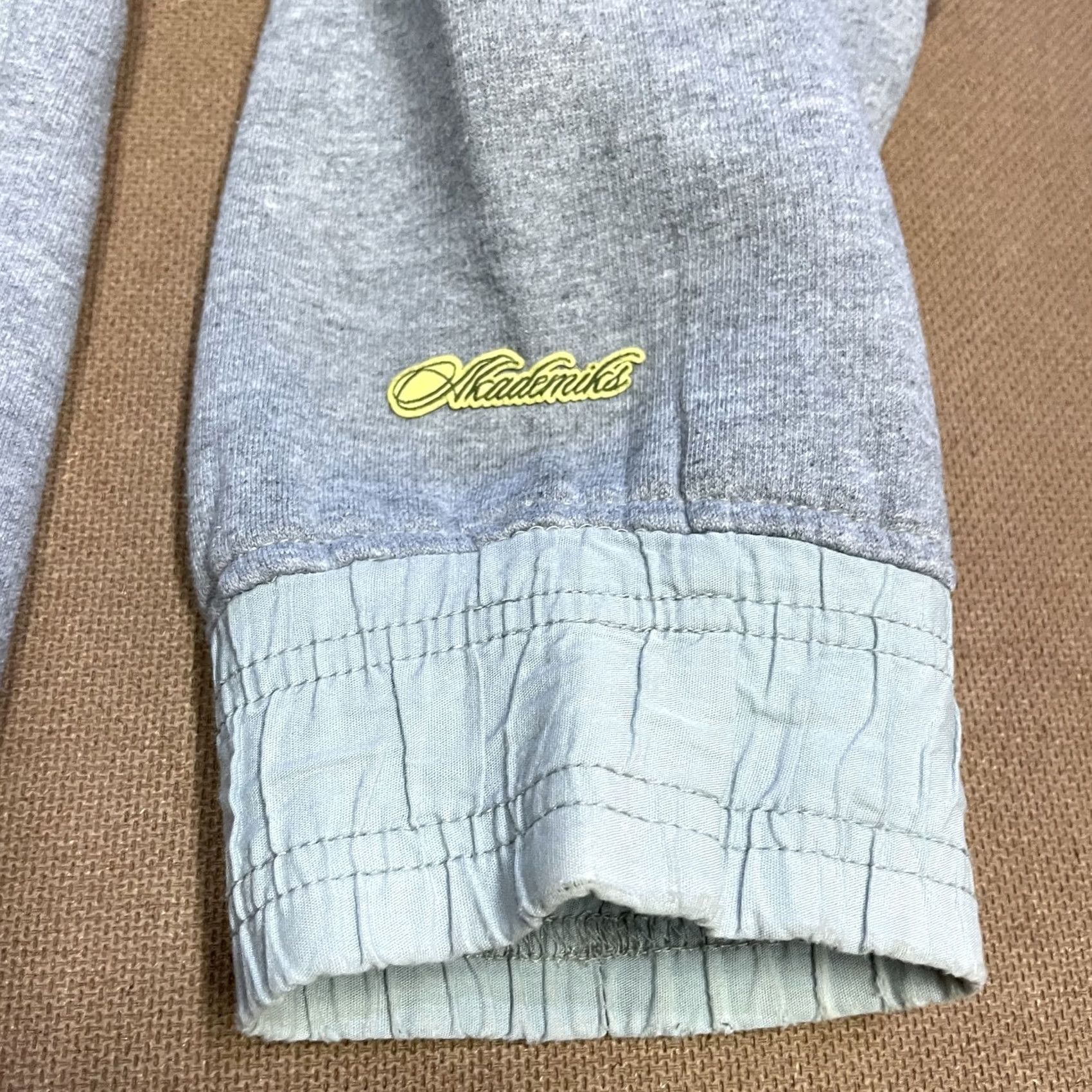 Akademiks VINTAGE Akademiks Jacket Mens L Gray Jeanius Bros Full Zip Patchwork Streetwear AKS Size US 33 - 7 Thumbnail