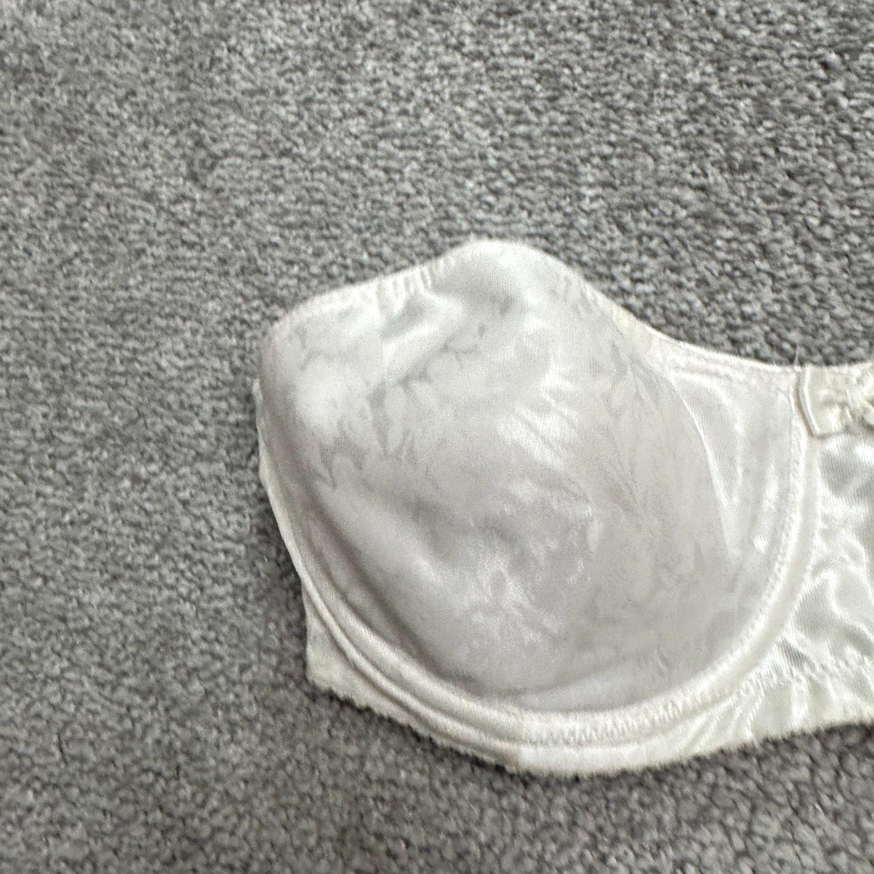 Vintage Unbranded Bandeau Strapless Underwired Bra Women 34B White Unpadded Bow Hook&Eye Size ONE SIZE - 5 Thumbnail