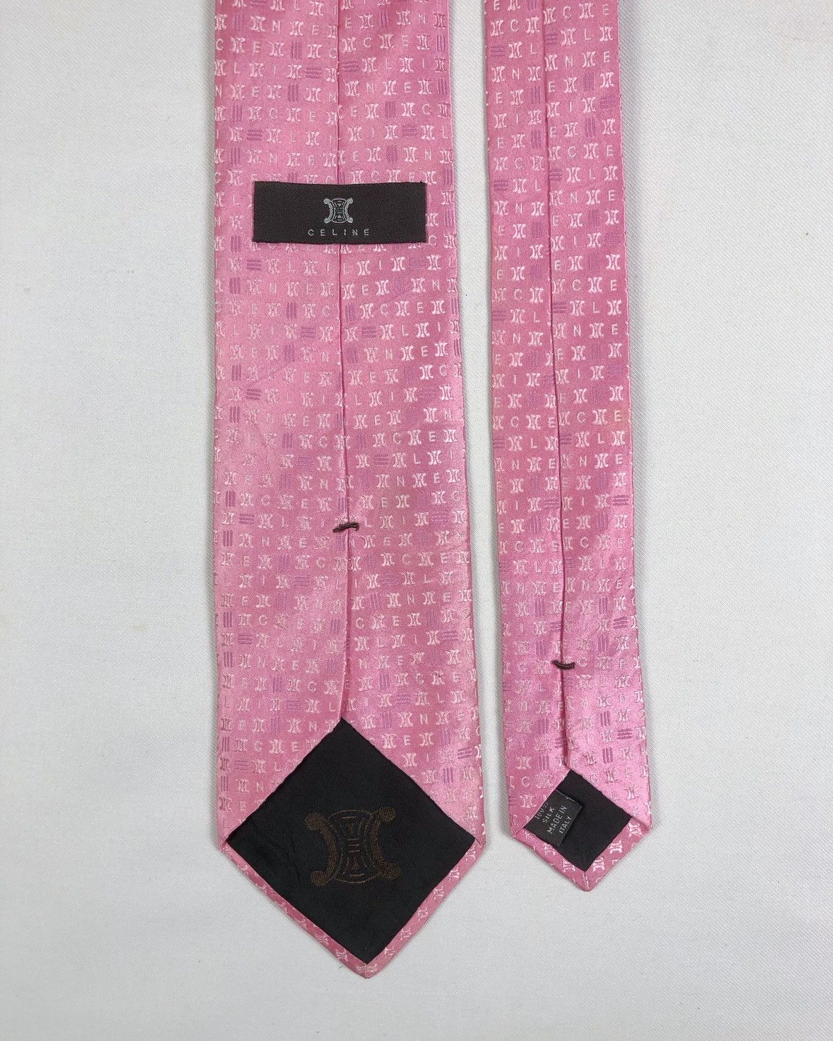 Celine Rare Celine Monogram Silk Tie Made in Italy Size ONE SIZE - 4 Thumbnail
