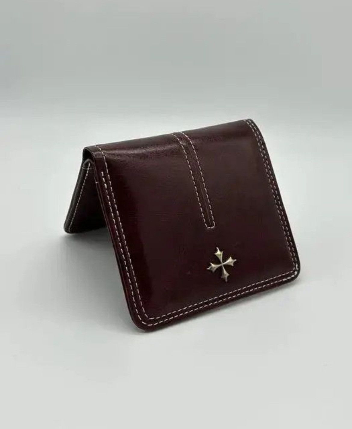 Japanese Brand × Vintage Y2K Leather Cross Wallet (burgundy) Size ONE SIZE - 2 Thumbnail