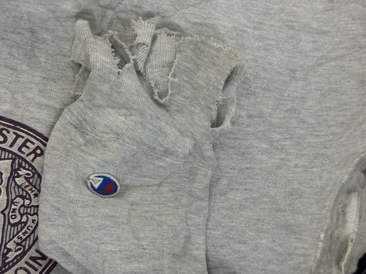 Champion 💥 VINTAGE 80s CHAMPION REVERSE WEAVE W.P.I THRASHED DAMAGE Size US XL / EU 56 / 4 - 12 Thumbnail