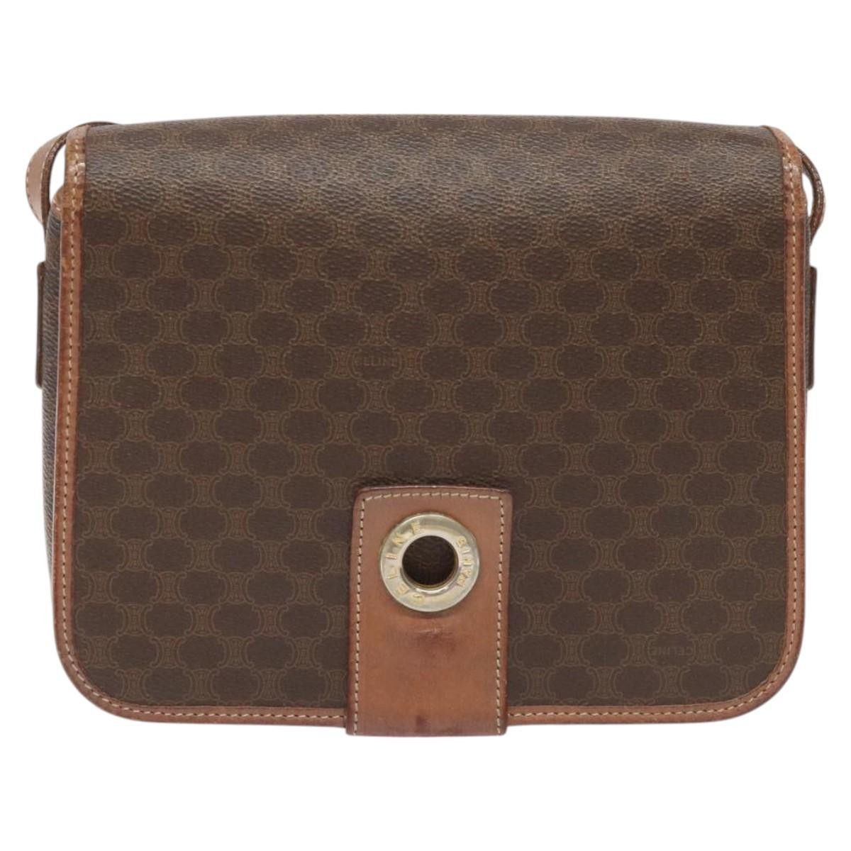 Celine CELINE Macadam Canvas Shoulder Bag Pvc Leather Brown Gold Size ONE SIZE - 2 Thumbnail