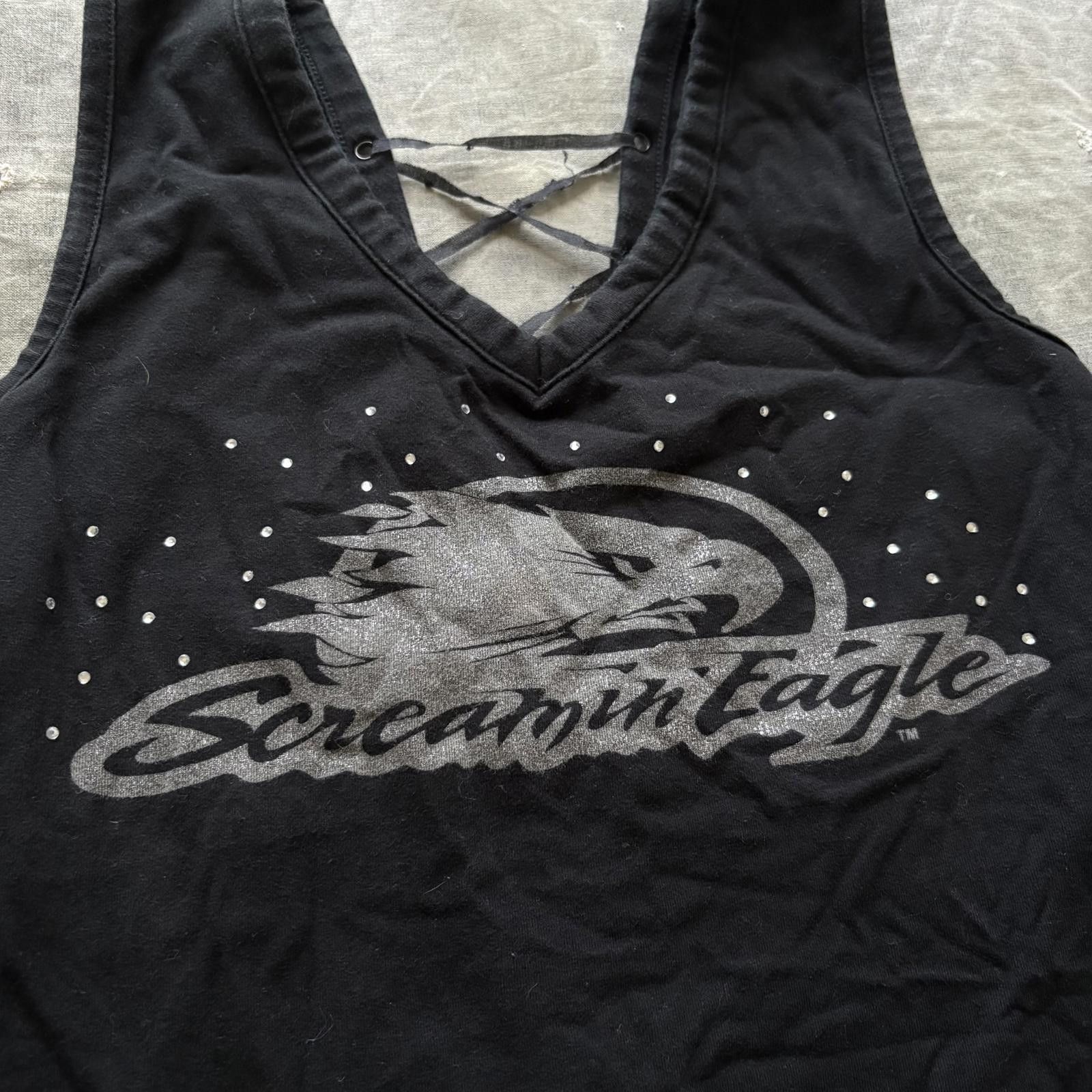 Harley Davidson Vintage Screamin’ Eagle Harley Davidson Laced-Back Tank Top Size M / US 6-8 / IT 42-44 - 2 Thumbnail