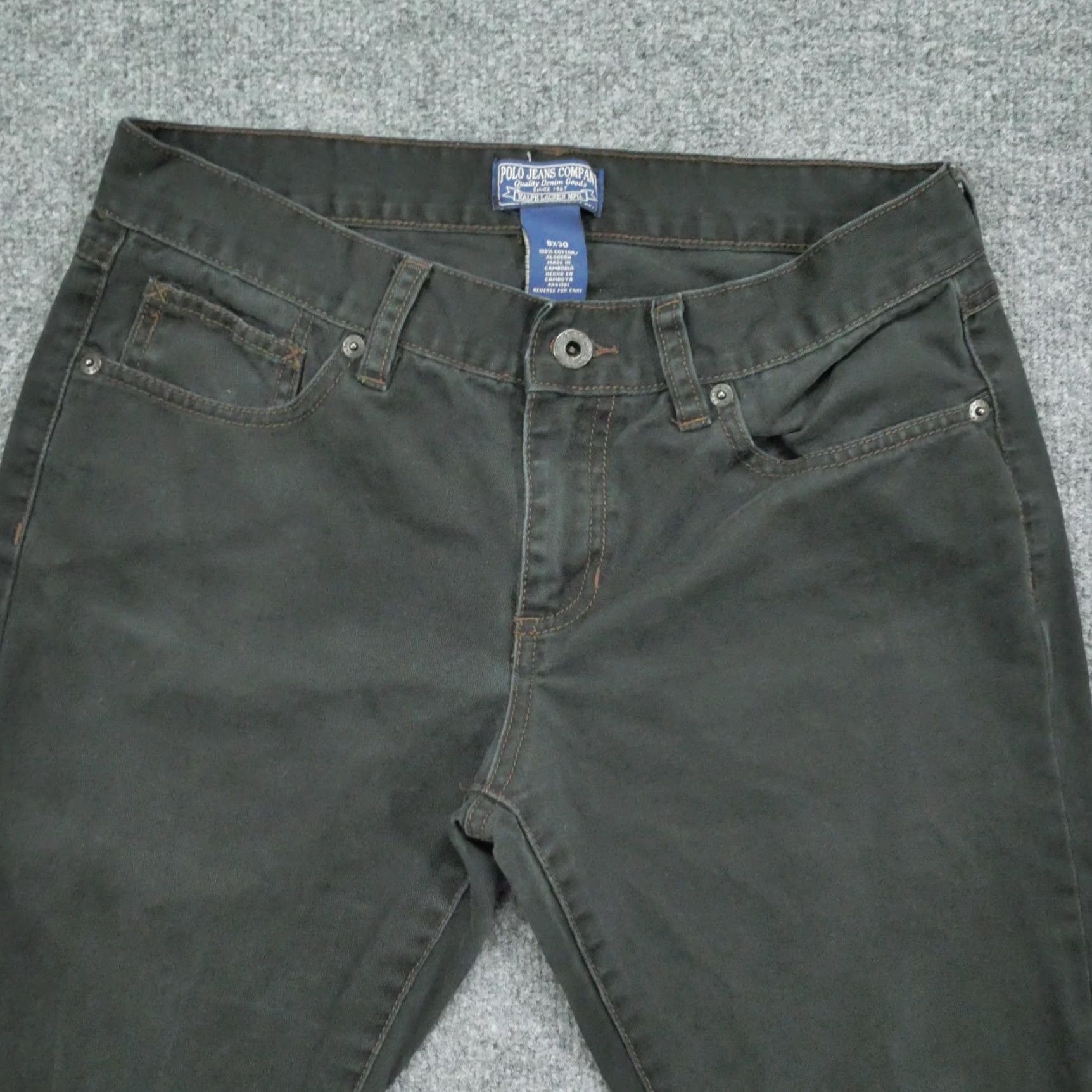 Ralph Lauren VINTAGE Ralph Lauren Pants Womens 8 8x30 Black Polo Jeans Co 30x28 Y2K Size 30" / US 8 / IT 44 - 2 Thumbnail