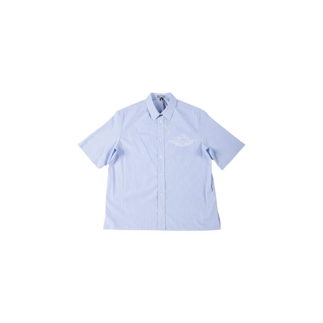 image of Air Dior Button-Up Shirt Unc Pinstripe Blue, Men's (Size Small)