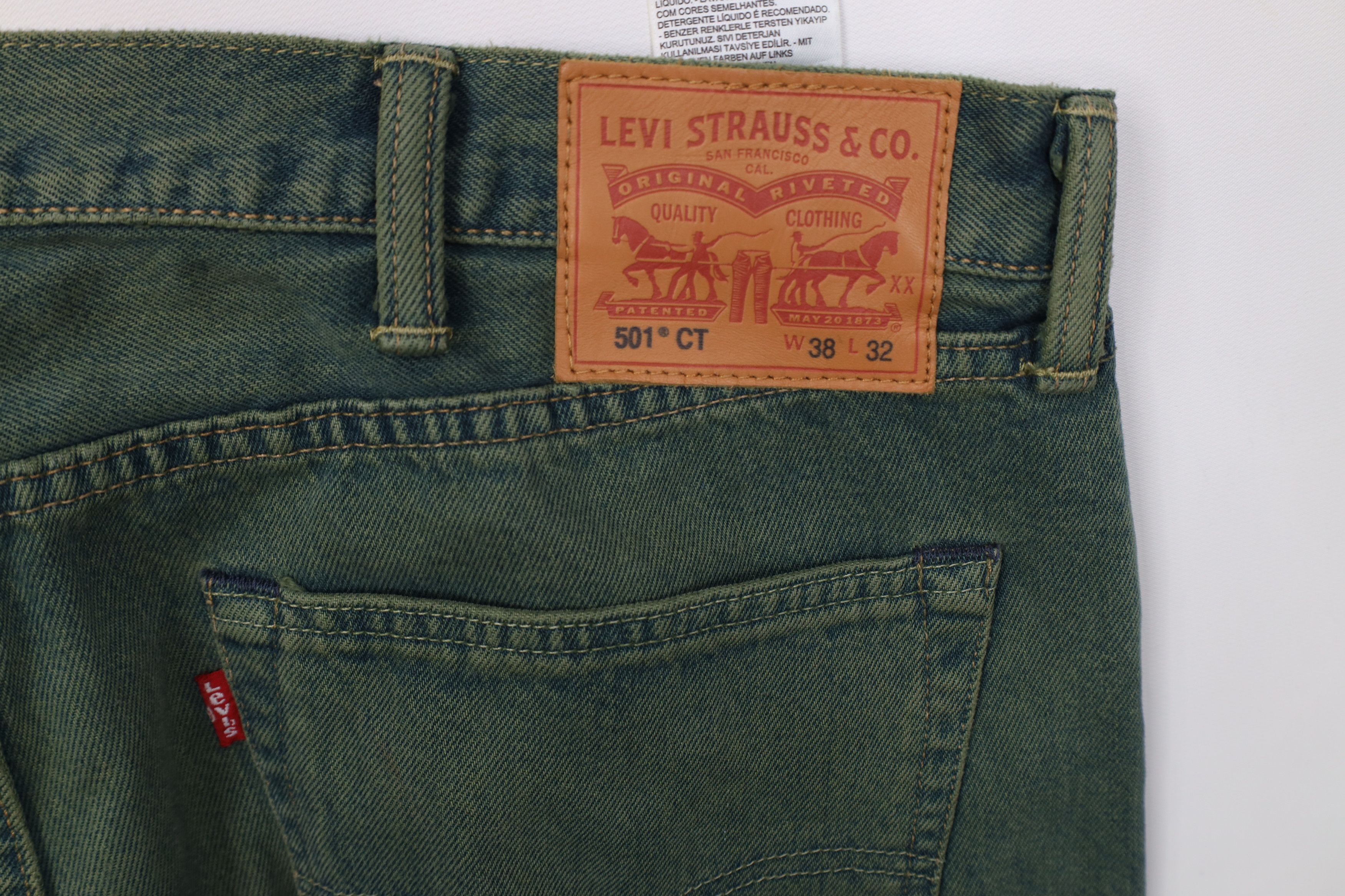 Levi's Y2K Levis 501xx CT Taper Button Fly Original Fit Jeans Green Size US 38 / EU 54 - 13 Thumbnail