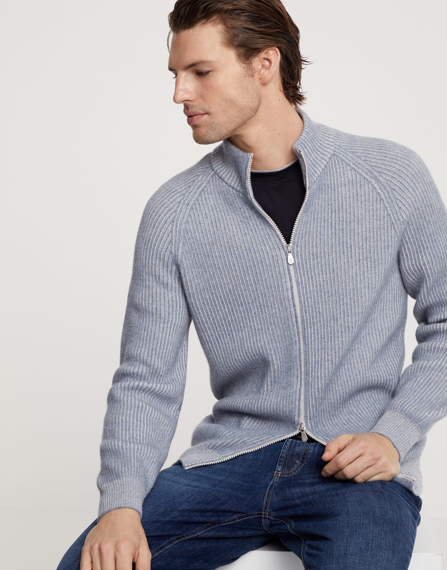 Brunello Cucinelli o1la1rc1a0925 Cashmere Cardigan in Grey Size US S / EU 44-46 / 1 - 4 Thumbnail