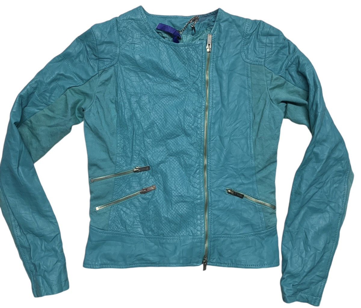 Imperial × Vintage IMPERIAL TURQUOISE PLEATHER JACKET Size US S / EU 44-46 / 1 - 5 Thumbnail