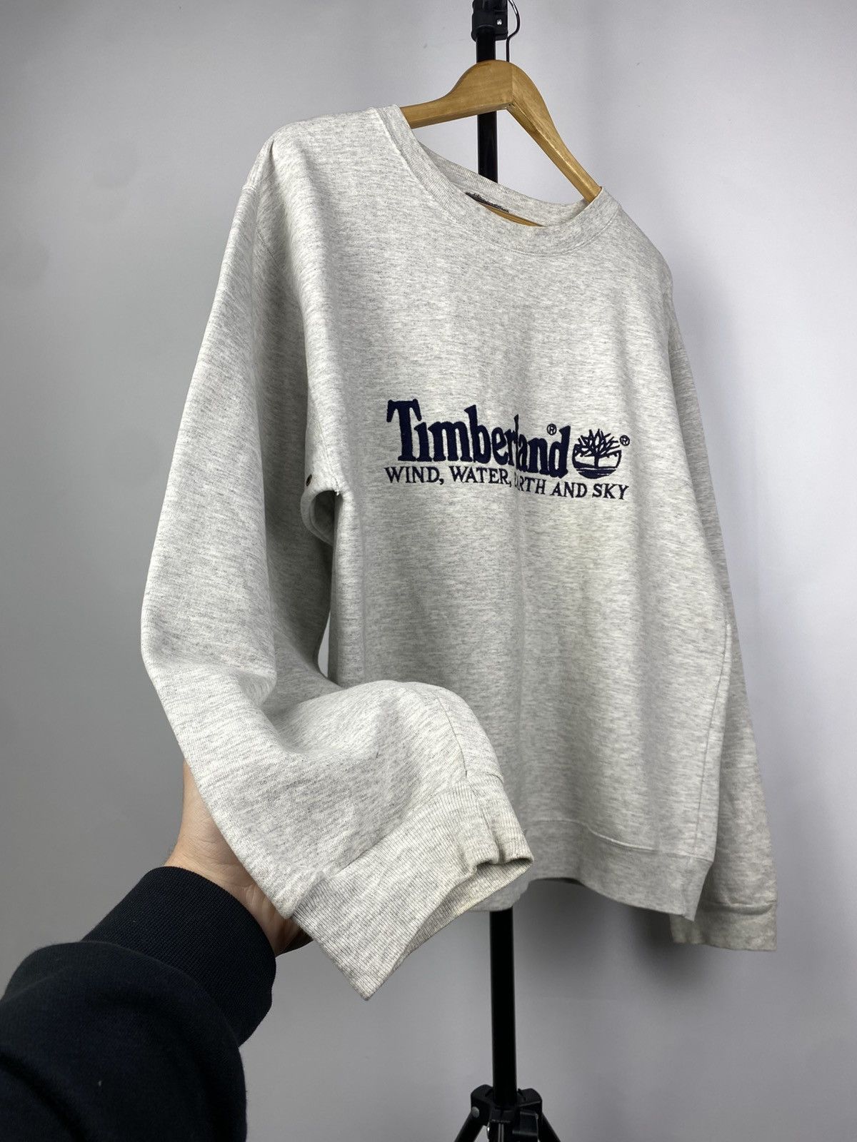 Timberland × Vintage Vintage 90s Timberland BOXY Fit Big Logo Vintage Sweatshirt Size US M / EU 48-50 / 2 - 7 Thumbnail
