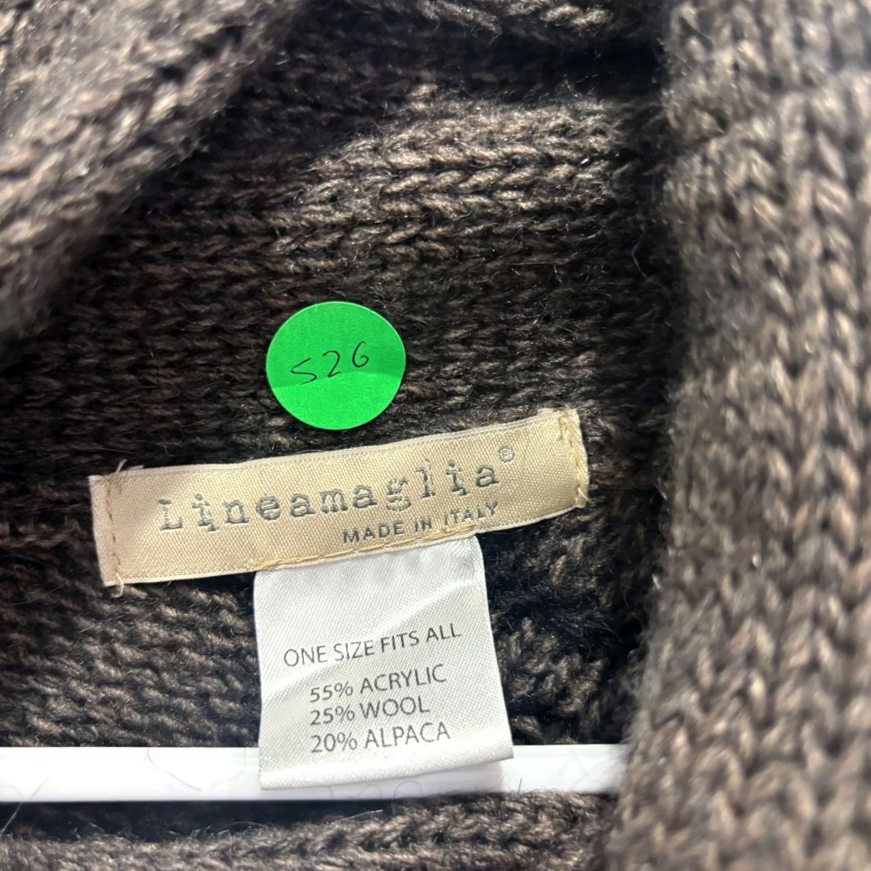 Vintage Lineamaglia Sweater Italy Knit Poncho Wool Alpaca Stripe Boho Mountain OS Brown Size ONE SIZE - 2 Thumbnail
