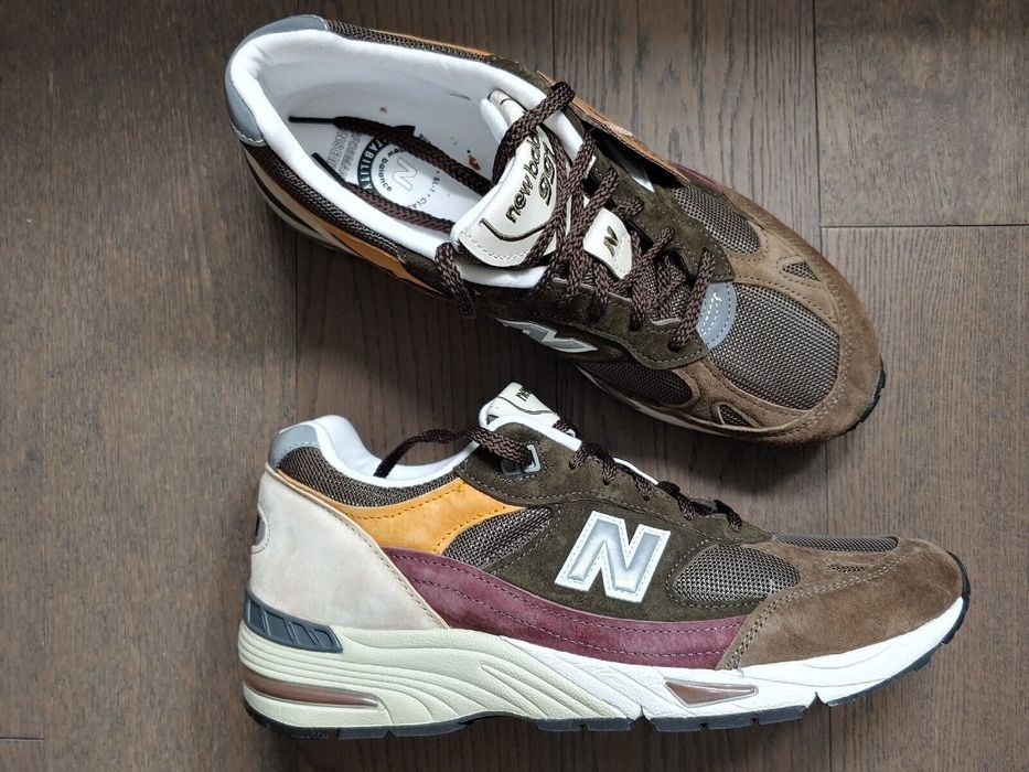 New Balance New Balance 991 M991GYB Olive Burgundy Brown Made in