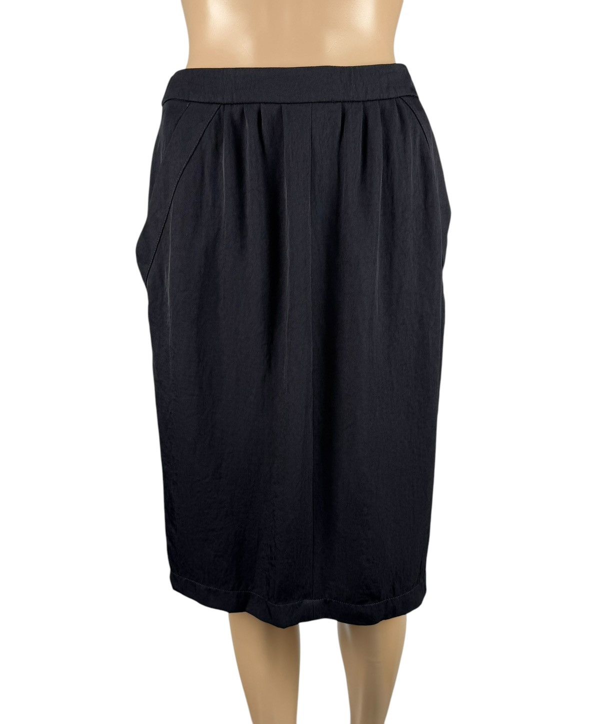 Prada Prada Black Midi Skirt Triacetate size 42 Size 28" / US 6 / IT 42 - 2 Thumbnail