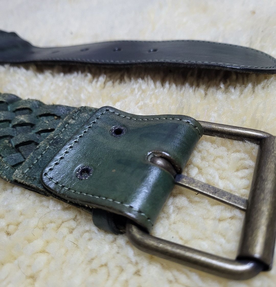 Other Bekaloo Hand-Braided Leather Belt – Made in France – Green Size ONE SIZE - 6 Thumbnail