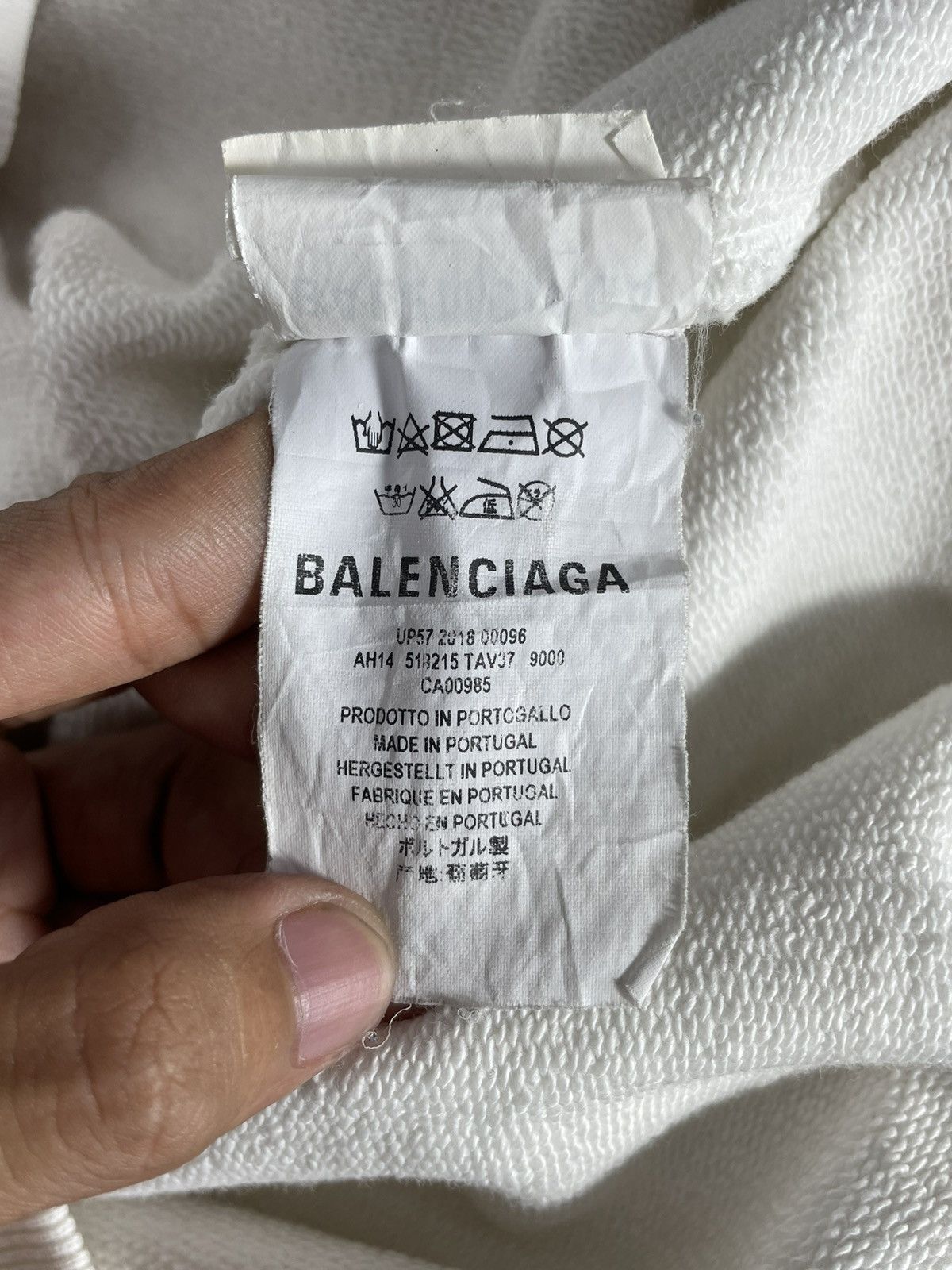 Balenciaga Balenciaga White Archetype Back Logo Hoodie Size US XS / EU 42 / 0 - 12 Thumbnail