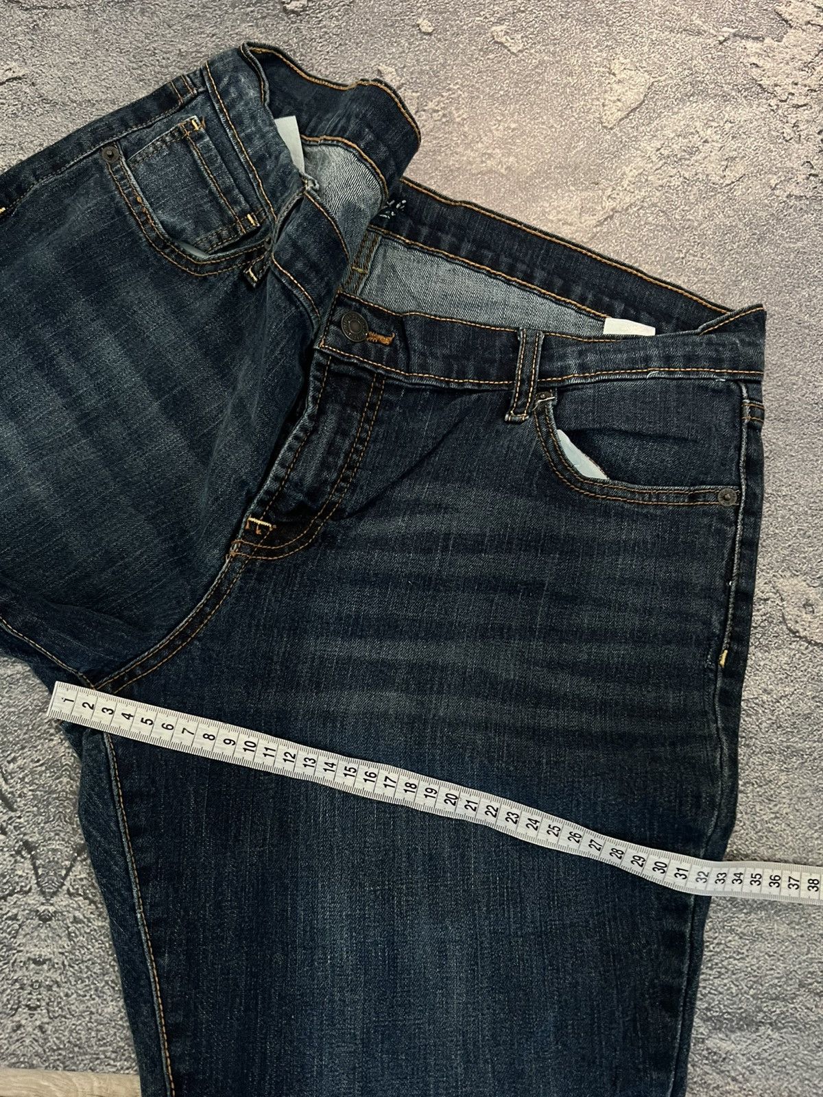 Japanese Brand Niche Archive Slim Retro Jeans / Avant Garde Y2K Swag Style Size US 35 - 9 Thumbnail