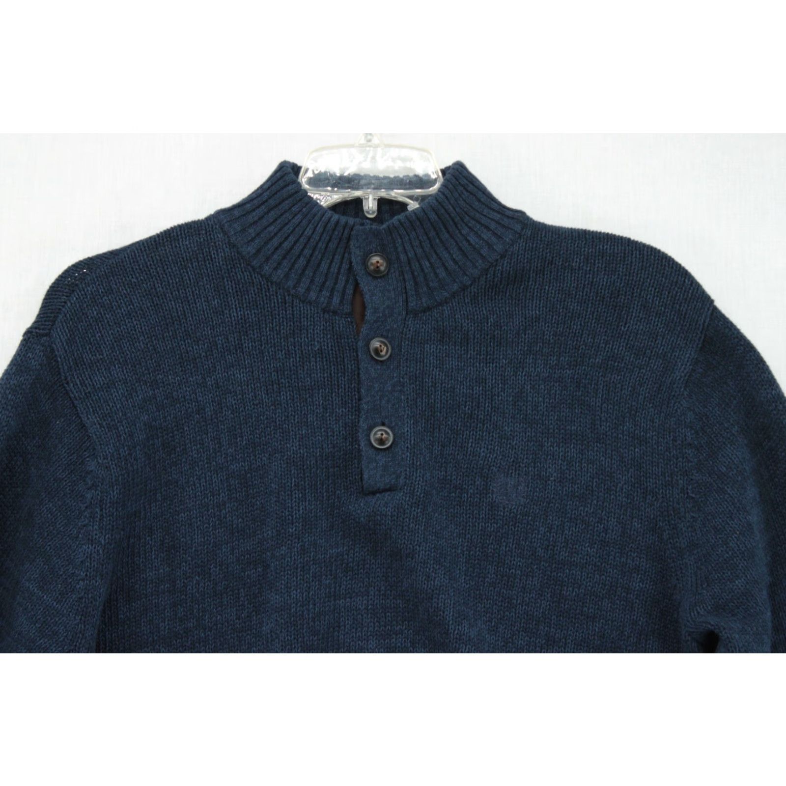 Chaps CHAPS Sweater Mens Large Blue Henley Mock Neck Heavy NWT Elbow Patches Hiking Shirt Mens Christmas? Size US L / EU 52-54 / 3 - 2 Thumbnail