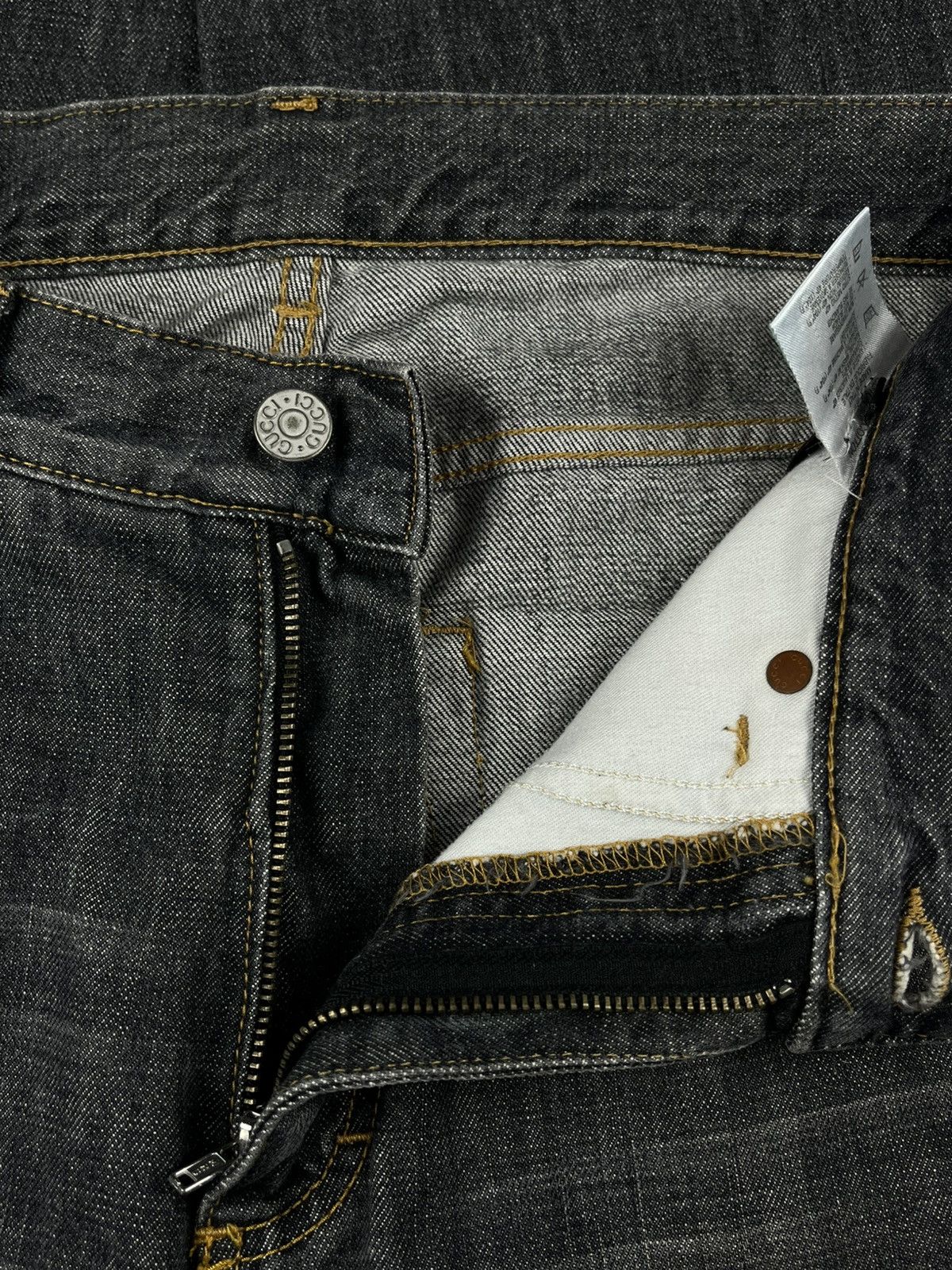 Gucci Gucci Tom Ford Vintage Faded Gray Straight Leg Denim Jeans Size US 30 / EU 46 - 6 Thumbnail
