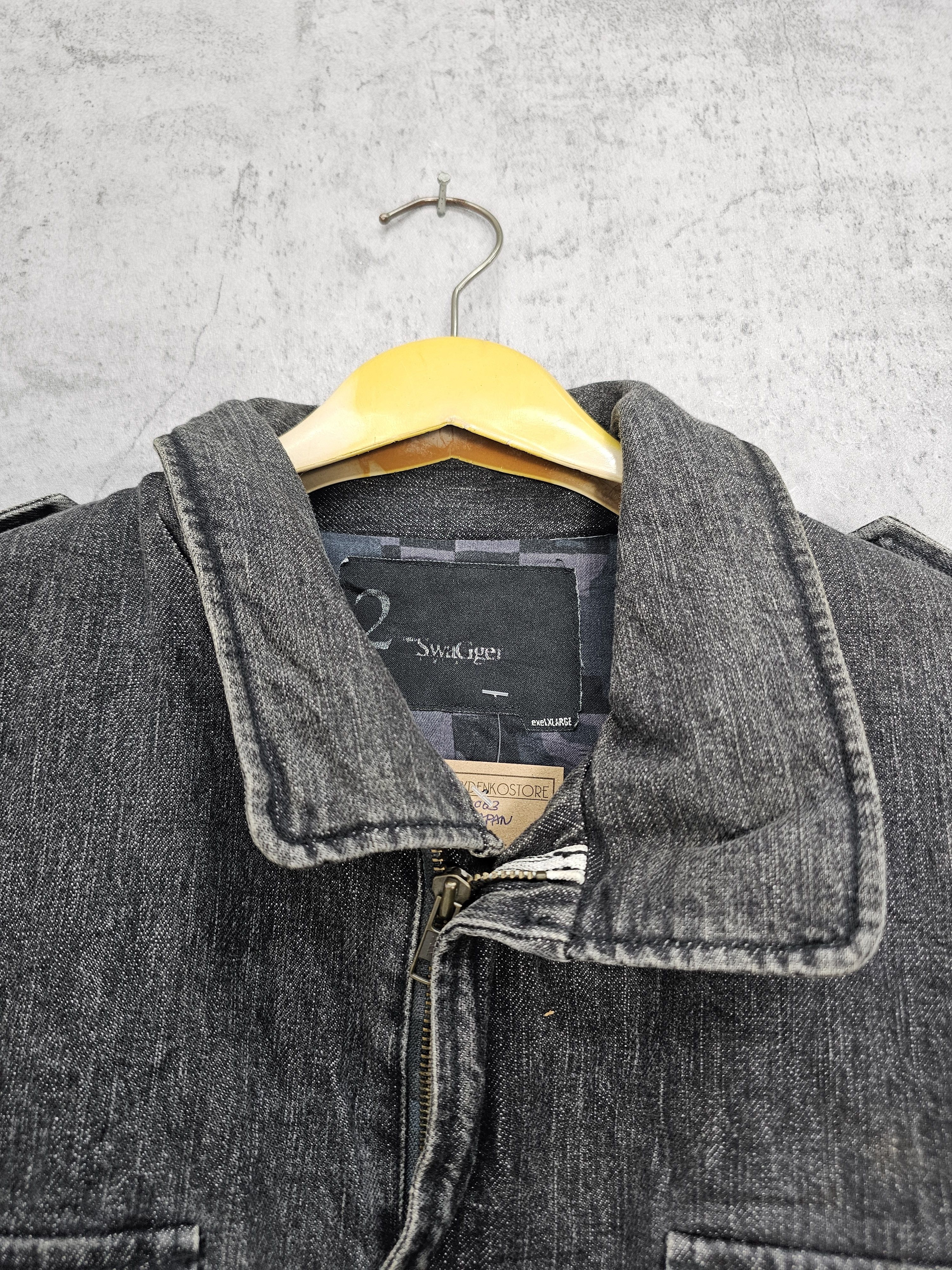 Japanese Brand SWAGGER Multi Pocket Streetwear Denim Jacket J0083 Size US XL / EU 56 / 4 - 7 Thumbnail