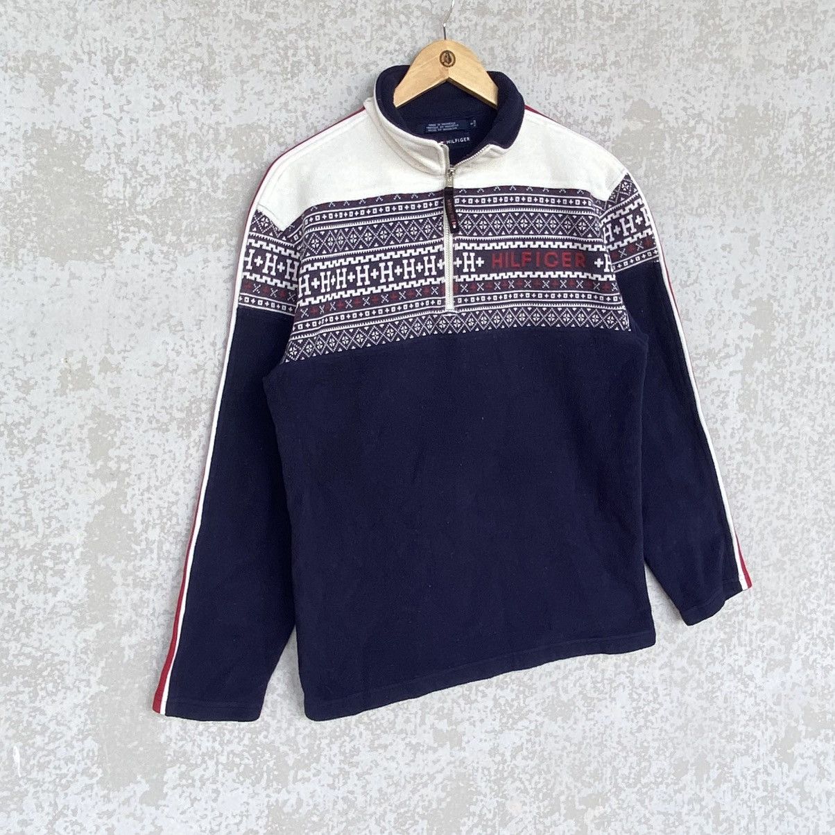 Other Vintage Tommy Hilfiger Quartz Zip Sweatshirt NavyBlue Sz S Size US M / EU 48-50 / 2 - 3 Thumbnail