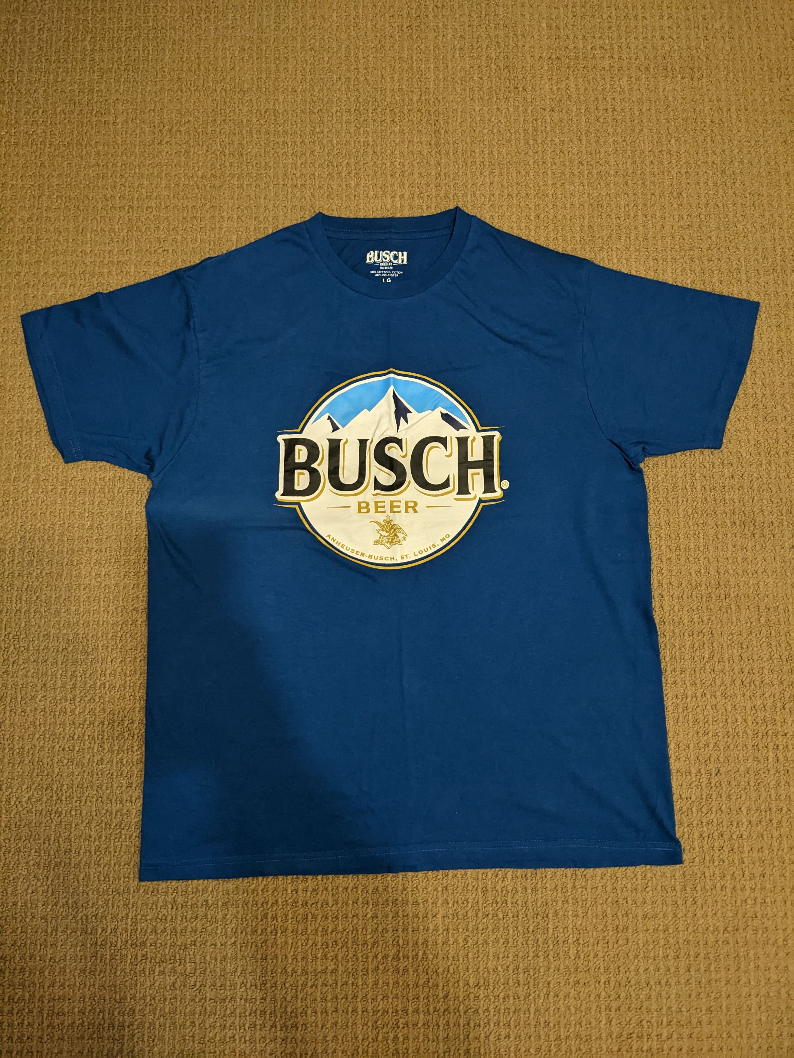 Vintage Busch Beer T-Shirt Size US L / EU 52-54 / 3 - 1 Thumbnail