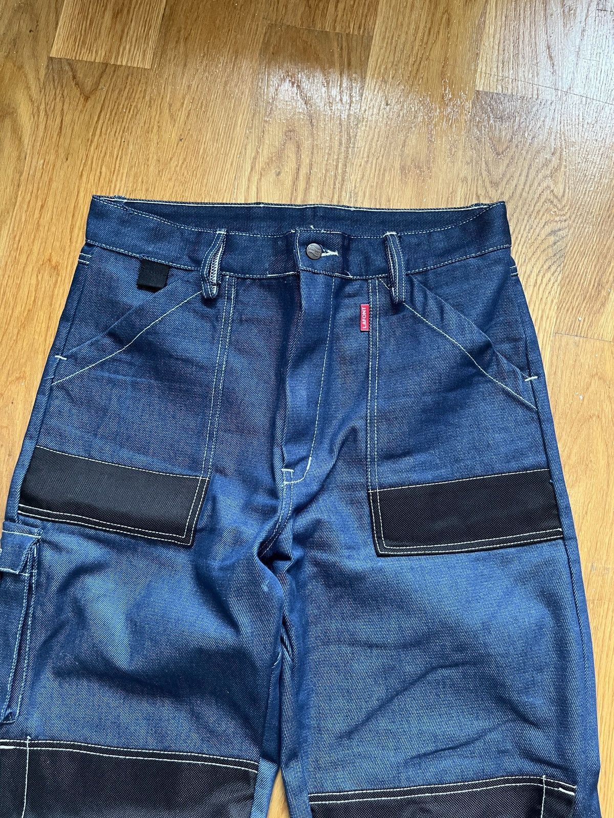 Vintage Vintage Y2k Denim Patchwork Cargos with Contrast Stitching Size US 30 / EU 46 - 4 Thumbnail