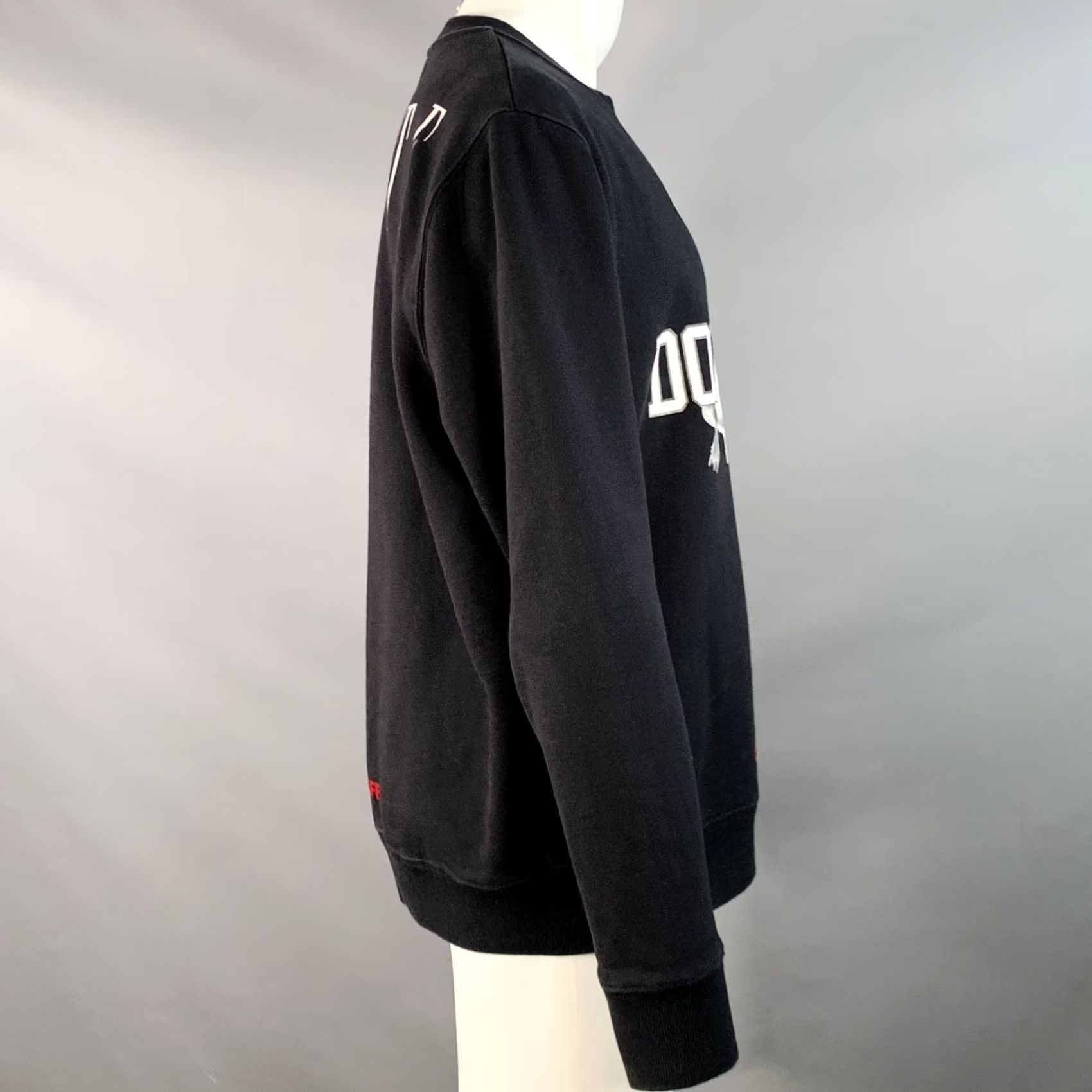 Off-White OFF-WHITE Sweatshirt Black White Graphic Cotton Crew Neck M Adult Mens Size US M / EU 48-50 / 2 - 3 Thumbnail