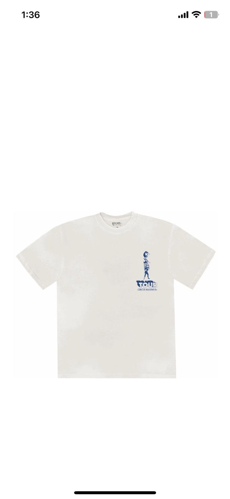 Image of Travis Scott Brooklyn Exclusive Utopia Tour Merch in White, Men's (Size Small)