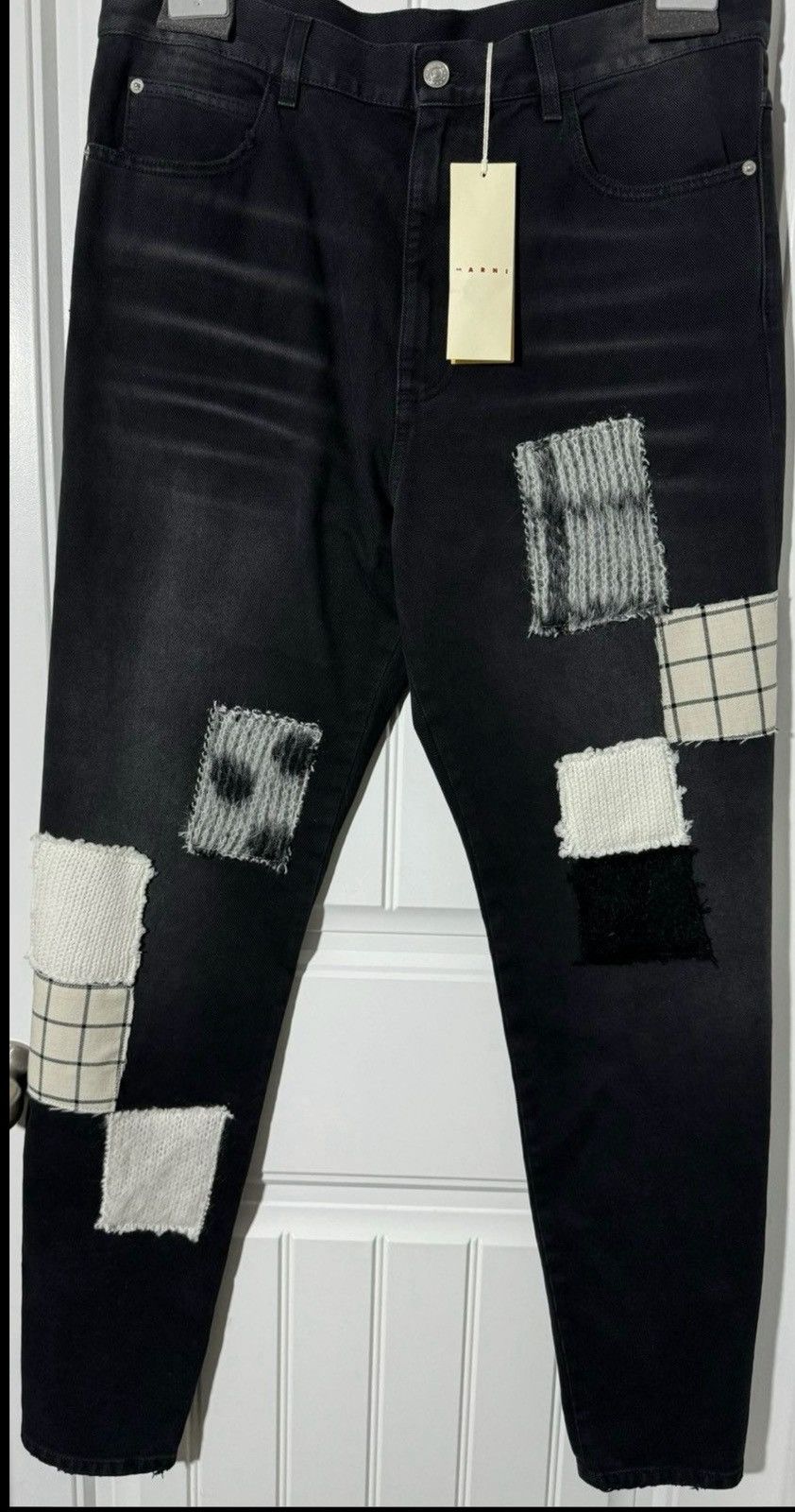 Marni 🔥 Marni Black Patchwork denim jeans sz36 ! Size US 36 / EU 52 - 3 Thumbnail