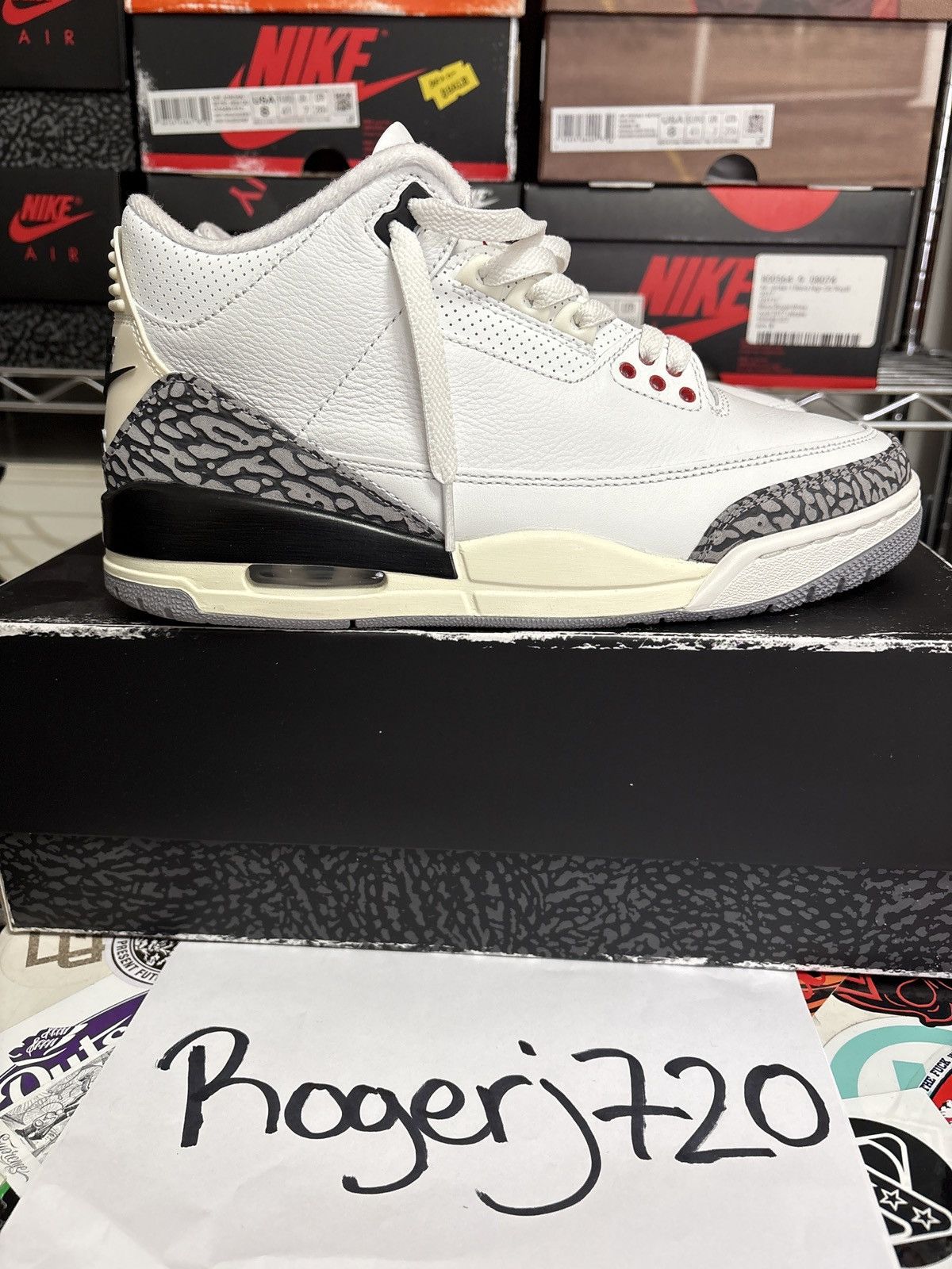 Jordan Brand Air Jordan White Cement 3 (Reimagined) Size US 8 / EU 41 - 3 Thumbnail