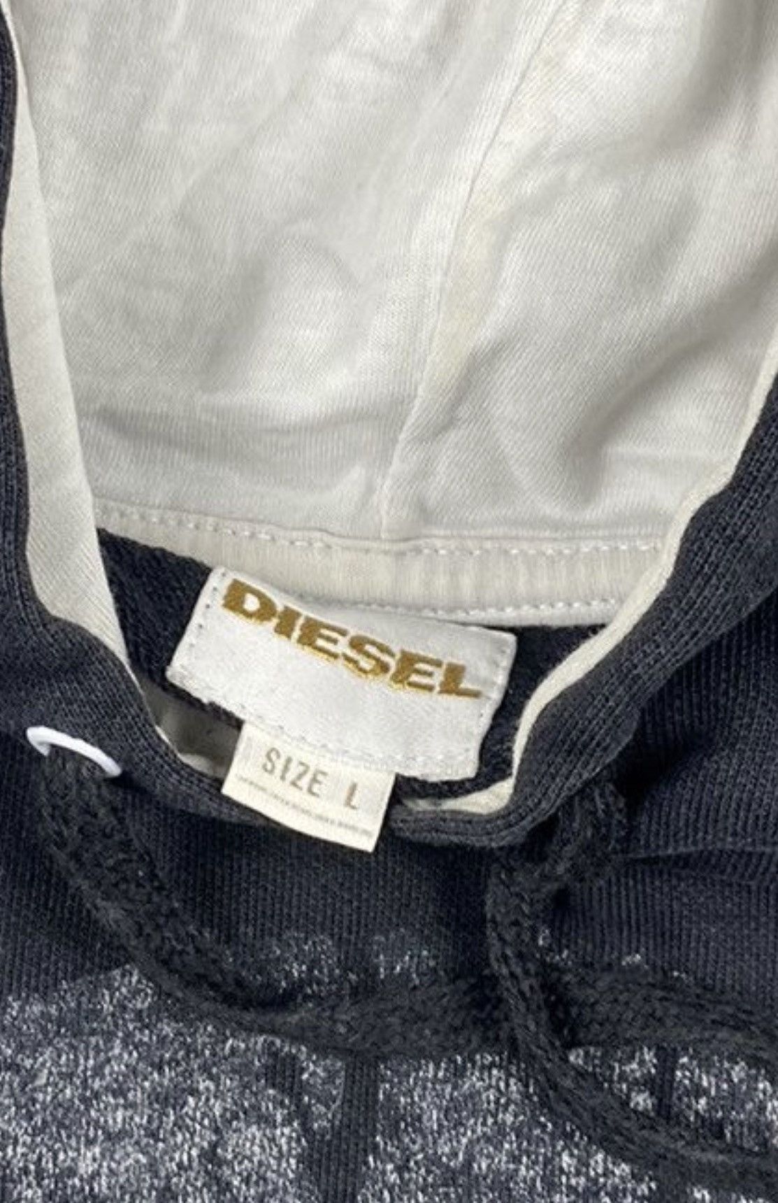 Diesel Vintage Y2K Diesel Face Punk Big Logo Black Hoodie Hooded Size US L / EU 52-54 / 3 - 6 Thumbnail