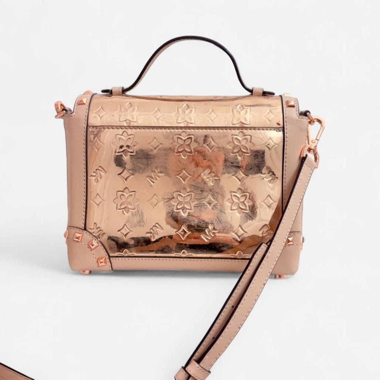 Michael Kors Michael Kors Kinsley Small Trunk Satchel in rose gold Size ONE SIZE - 3 Thumbnail