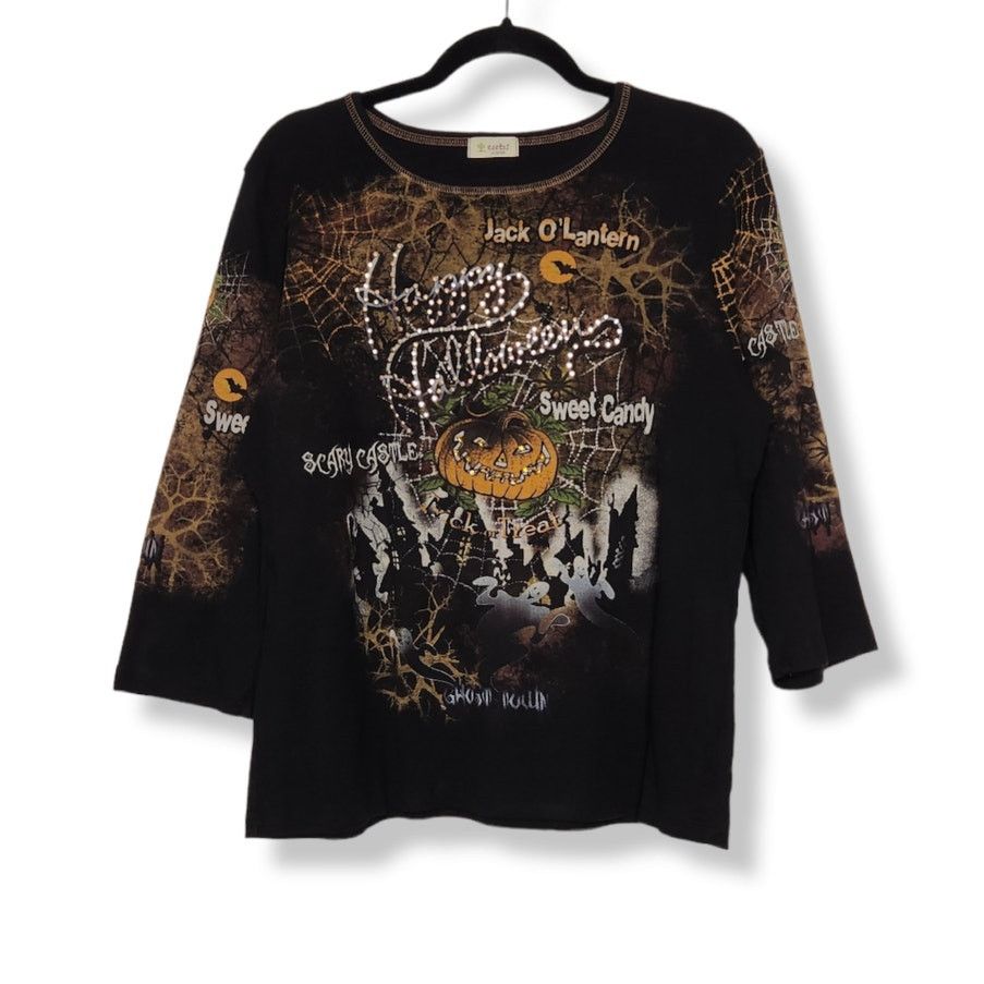 Vintage Vintage Y2k Pumpkin Halloween Goth Emo All Over AOP Double Size XL / US 12-14 / IT 48-50 - 1 Thumbnail