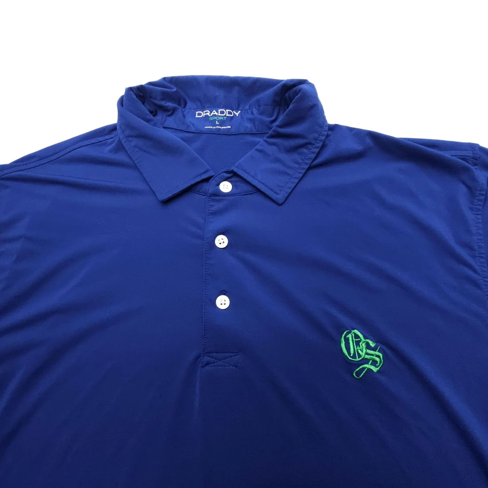 Vintage Draddy Golf Polo Shirt Mens Large Blue Stretch Performance Light Wicking Shirt Polo Sports USA Brand Size US L / EU 52-54 / 3 - 4 Thumbnail