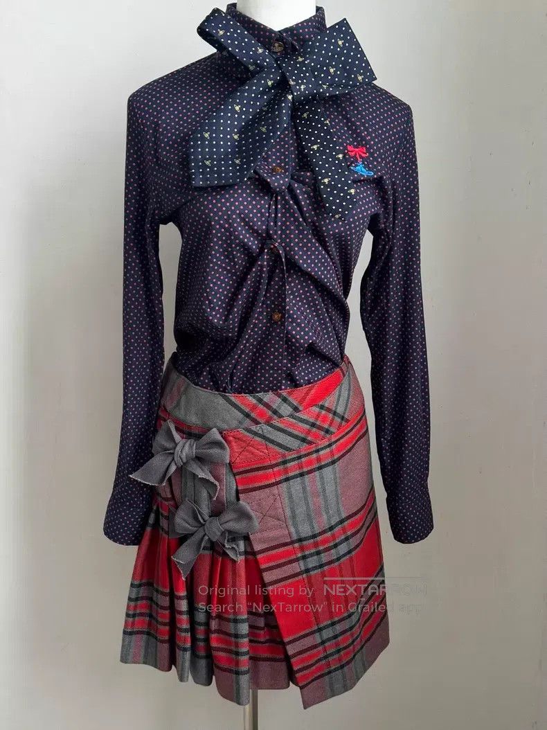 Vivienne Westwood Vivienne Westwood size 2 Red checkered bow-tie dress Size 22" - 1 Thumbnail