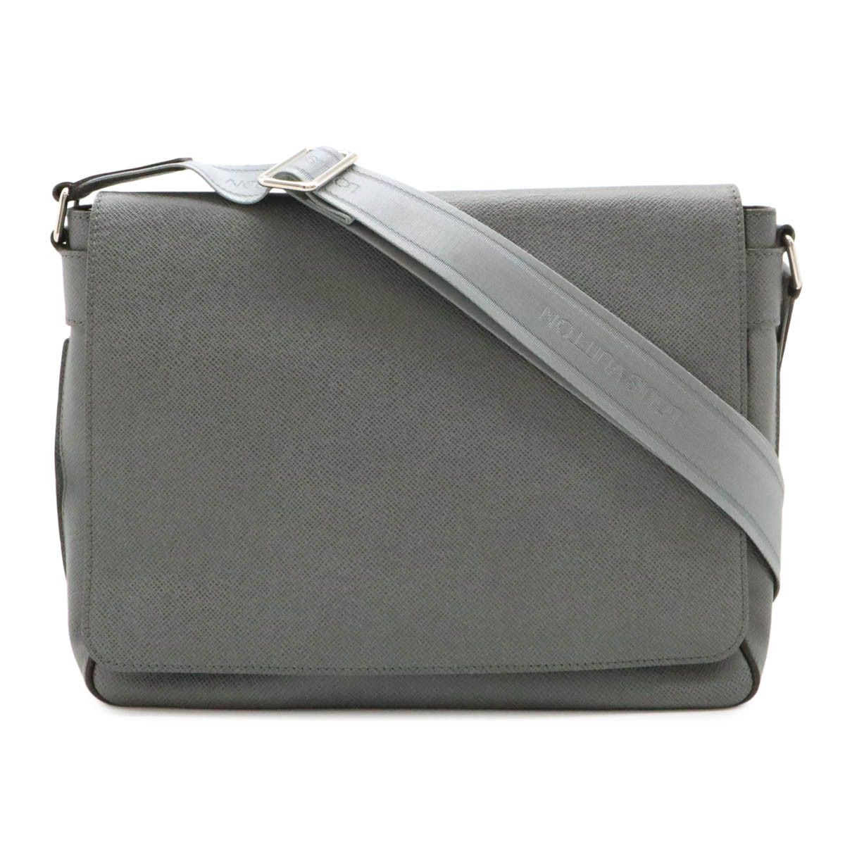 Louis Vuitton Louis Vuitton Roman Mm Taiga Shoulder Bag Leather Crossbody Bag M32623 in Grey, Men's
