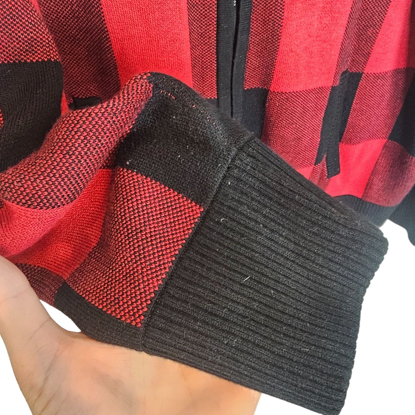 Corridor Torrid Buffalo Plaid Sweater Jacket Full Zip 1X Academia Size XL / US 12-14 / IT 48-50 - 5 Thumbnail