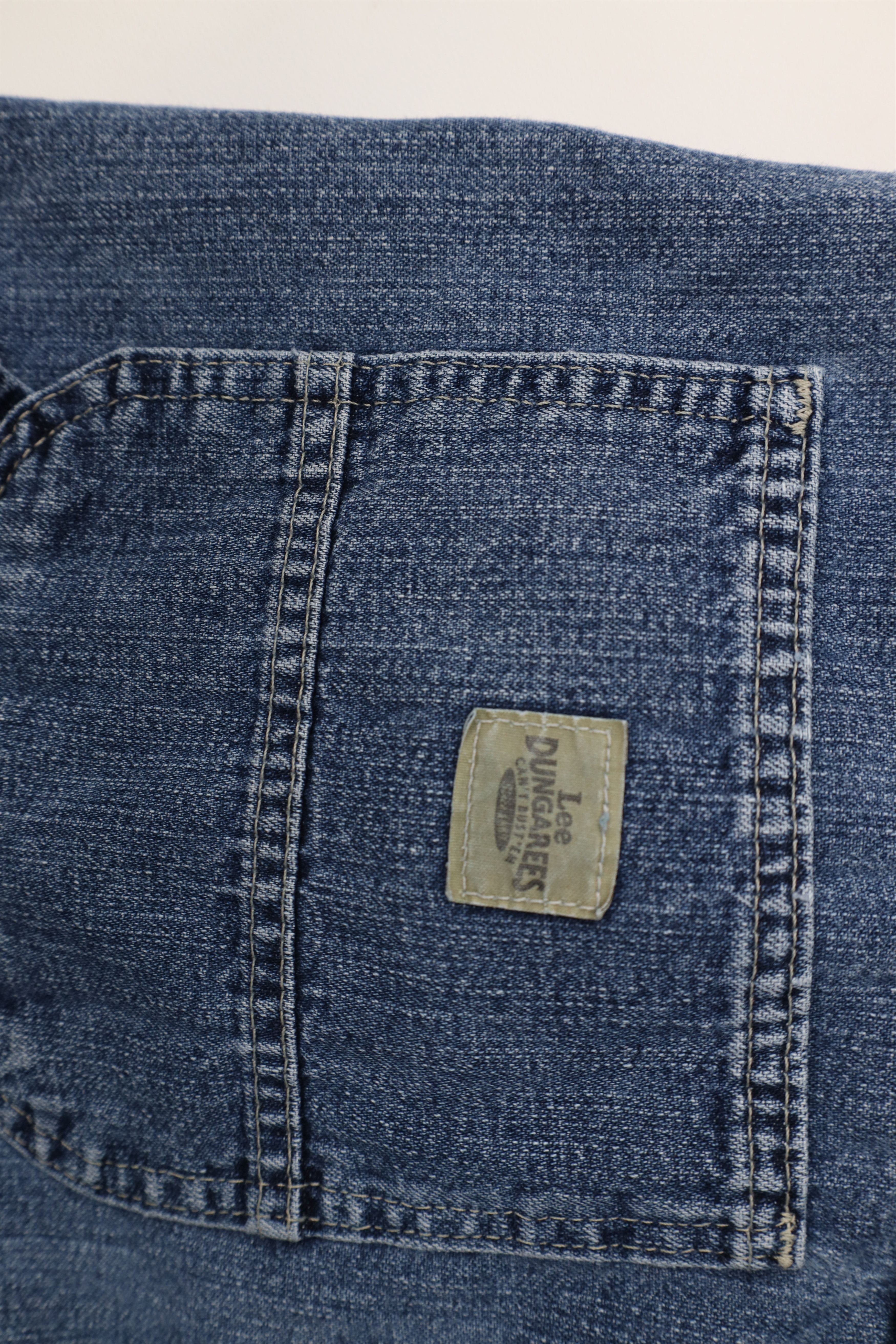 Lee Vintage Lee Wide Leg Dungaree Denim Jeans Blue Cotton Size US 32 / EU 48 - 12 Thumbnail