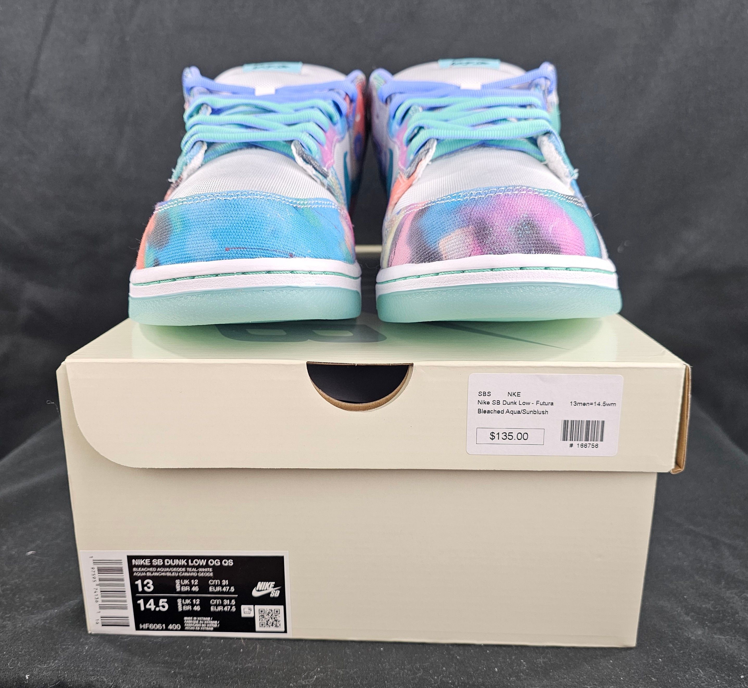 Futura × Nike Nike SB Dunk Low x Futura Laboratories Bleached Aqua NEW Size US 13 / EU 46 - 8 Thumbnail