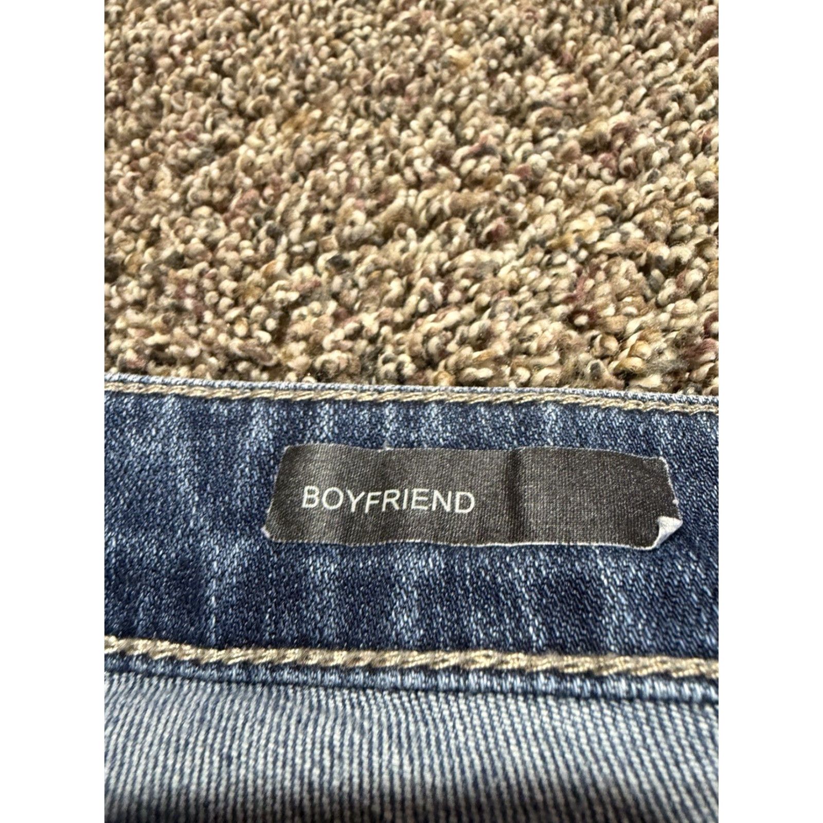 Vintage KUT from the Kloth Boyfriend Jeans Size 18 Blue Denim Flex Distress Women's Jeans Regular 5-Pocket Design Inseam 32 in Adult Women Size 40" / US 18 - 4 Thumbnail