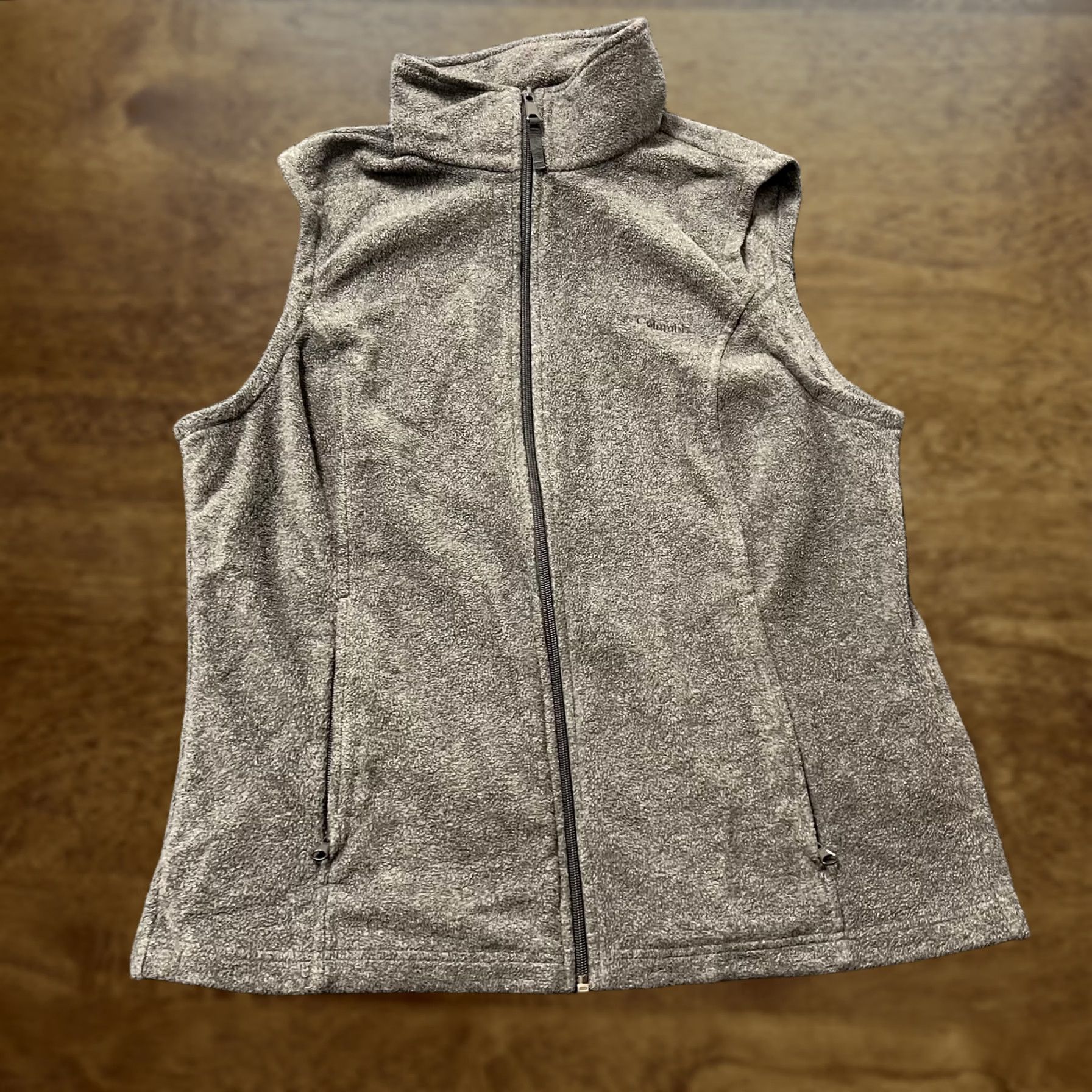 Vintage Columbia Vest Womens Large Gray Fleece Full Zip Pockets Outdoor Layering Size L / US 10 / IT 46 - 1 Thumbnail
