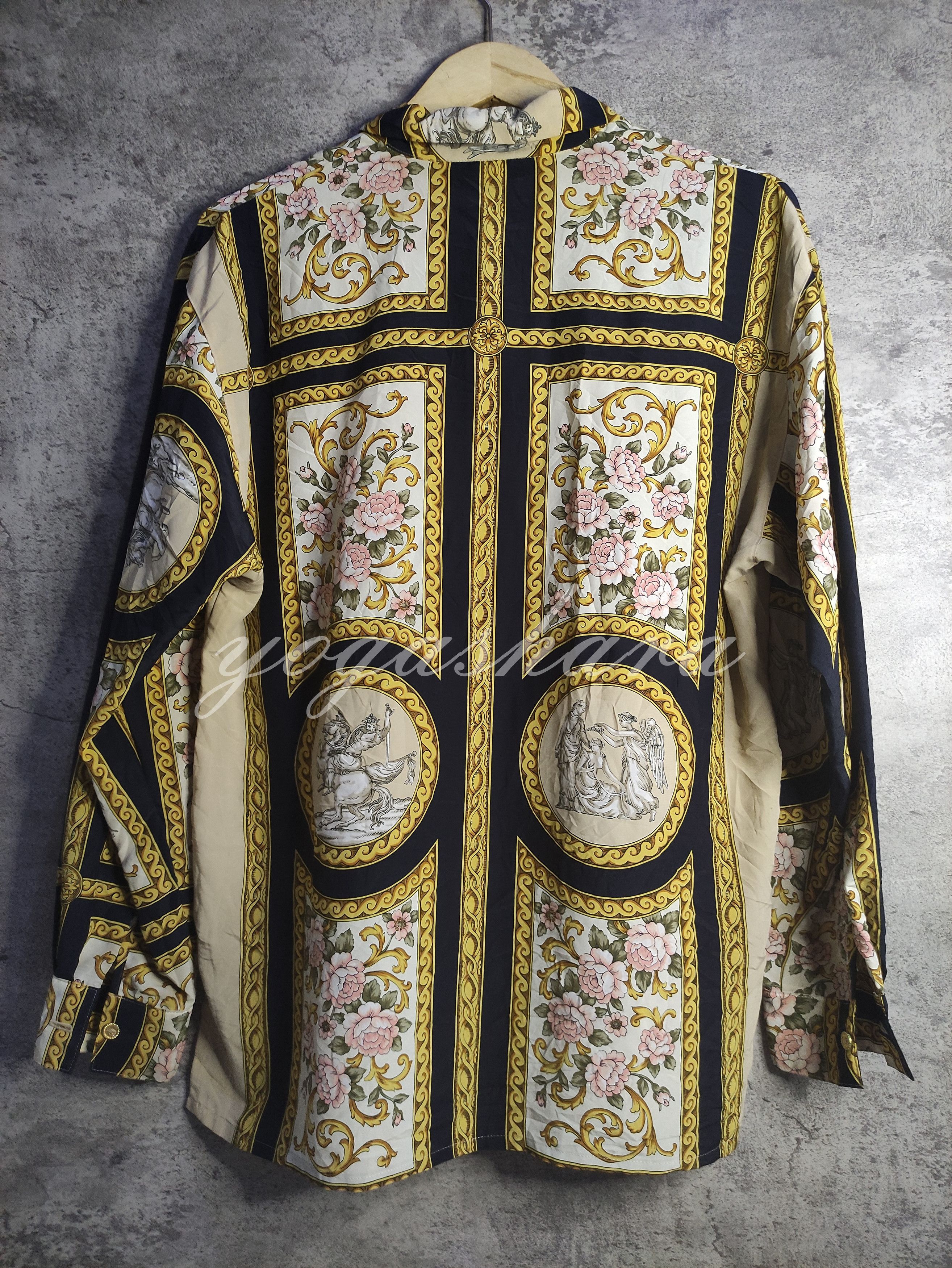 DKNY × Vintage Vintage Luxury - DKNY floral Silk Shirt Size US L / EU 52-54 / 3 - 2 Thumbnail