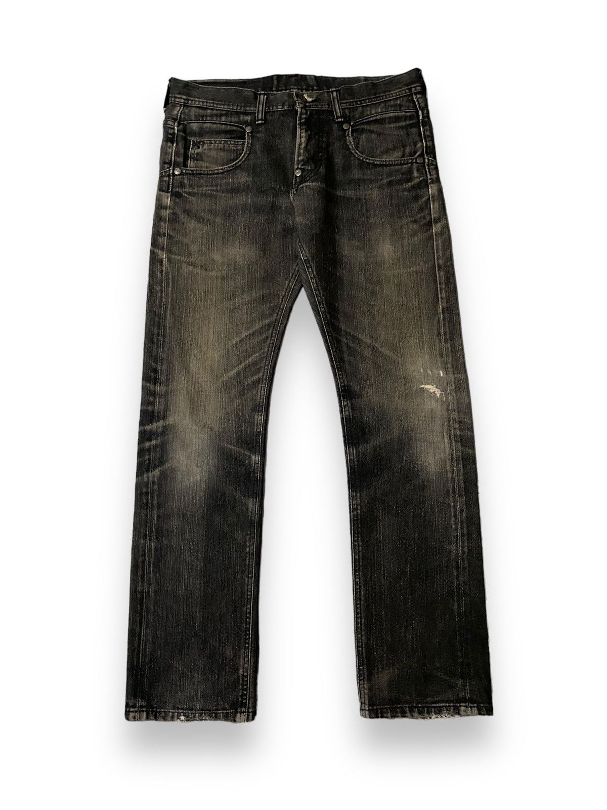 Japanese Brand Vintage Lee Riders Classic Retro Ripped Jeans Denim Size US 36 / EU 52 - 2 Thumbnail