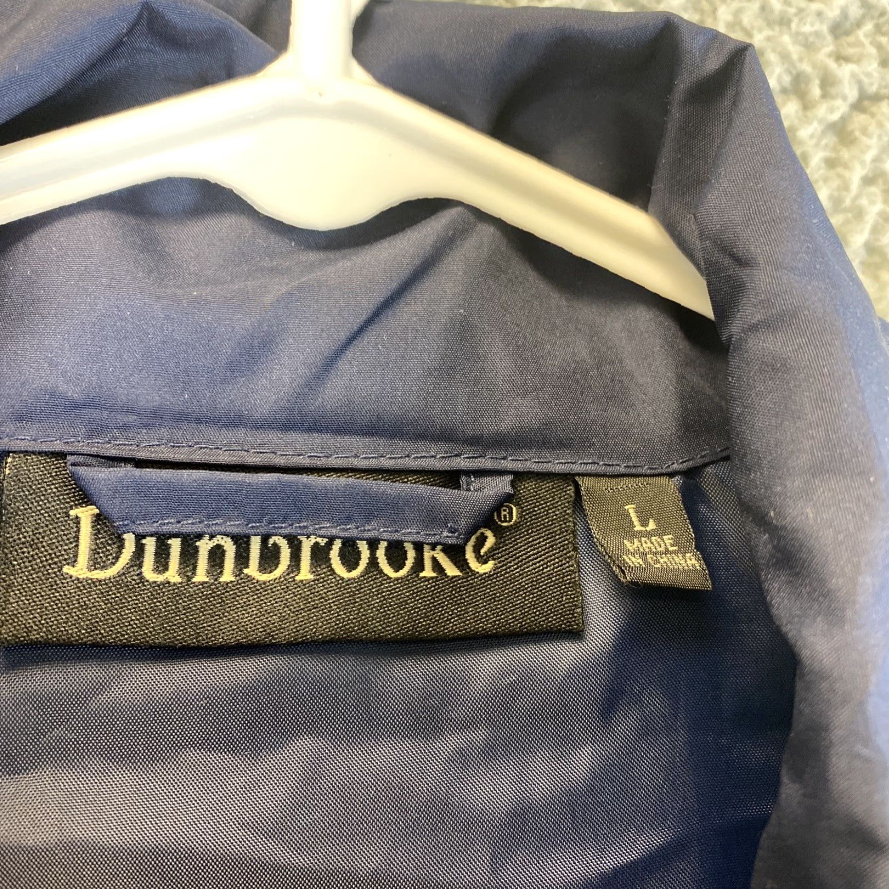 Izod IZOD Dunbrook Men L Large Broncos Windbreake Jacket Navy Zip Up Zip Pockets 70-21 Size US L / EU 52-54 / 3 - 4 Thumbnail