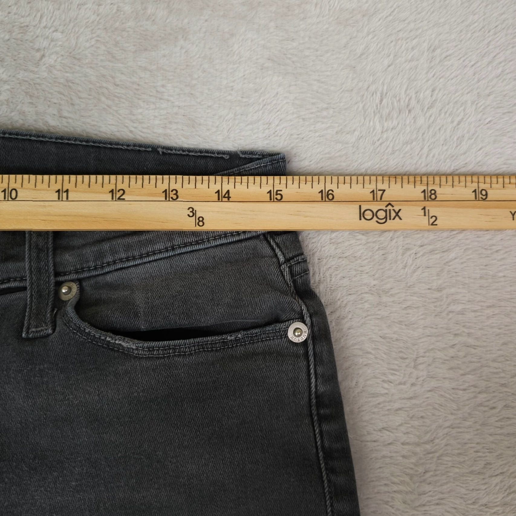 Hudson Hudson Jeans Womens 28 Gray Nico Mid Rise Crop Super Skinny Ankle Zip Stretch Jeans Size 28" / US 6 / IT 42 - 7 Thumbnail
